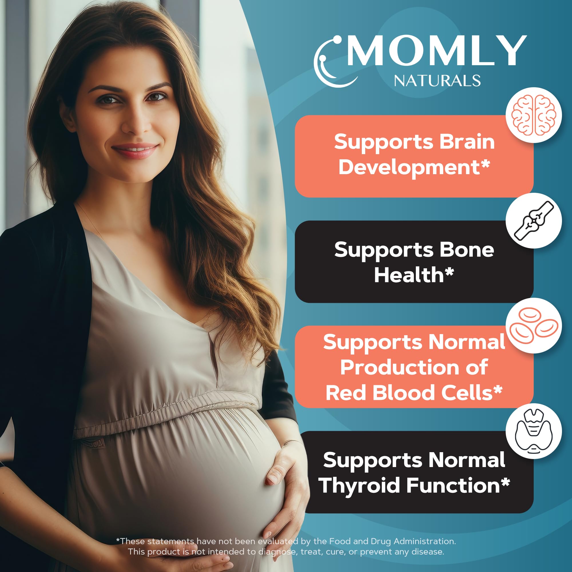 Momly Naturals Maternity Care Gummies Prenatal Vitamins - Prenatal Gummies w/DHA, Vitamin D3 Momly Naturals