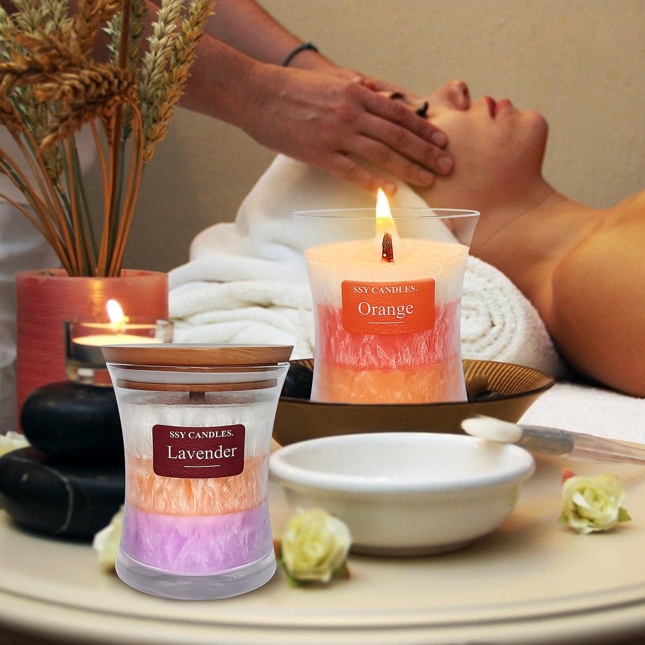 Citrus Jar Aromatherapy Candle Scented Candle Handmade Soy Candles Wood Candles Wick Fragrance - AB Mystery