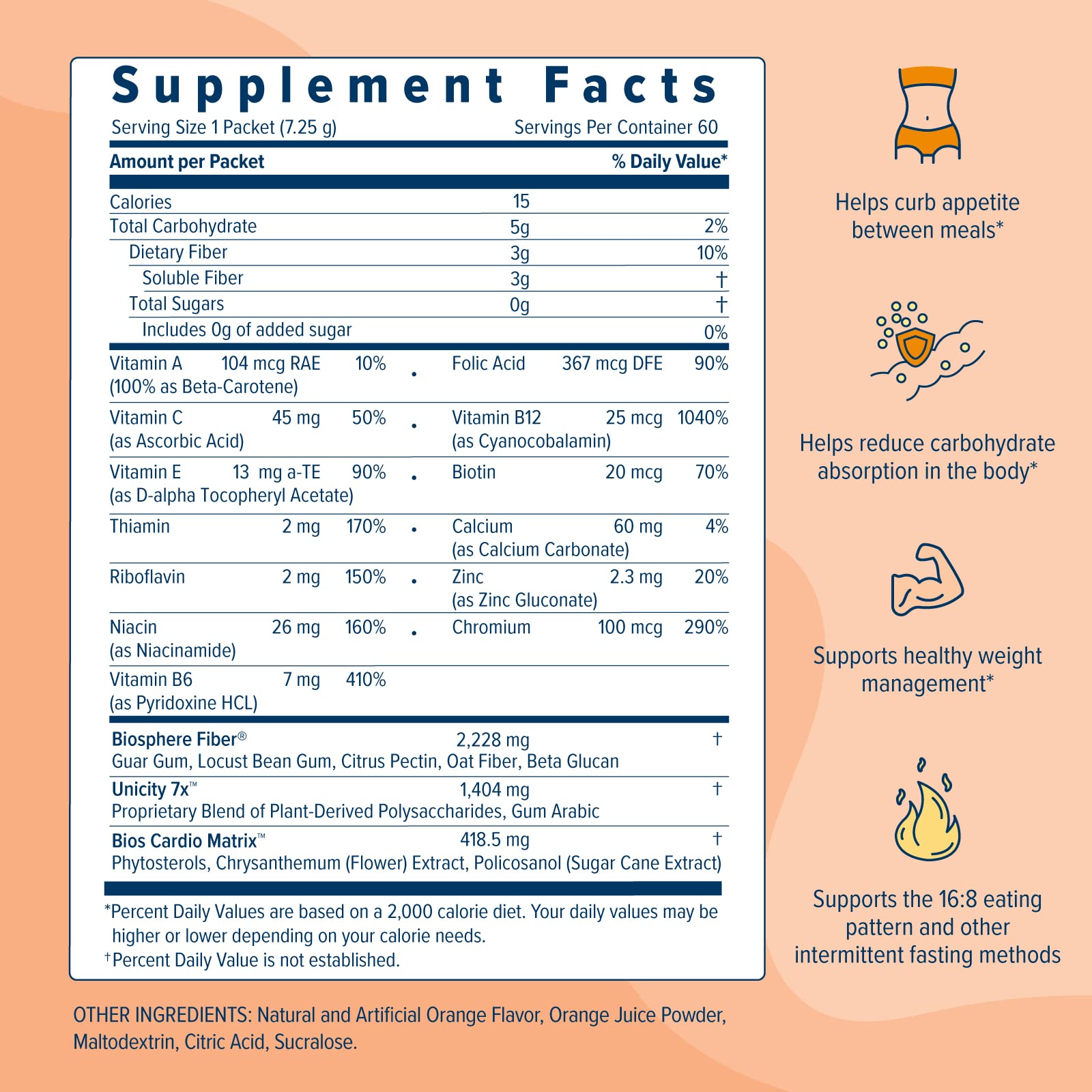 UNICITY BALANCE ORANGE - Stay Full Longer by Slowing Carbohydrate Absorption - AB Mystery