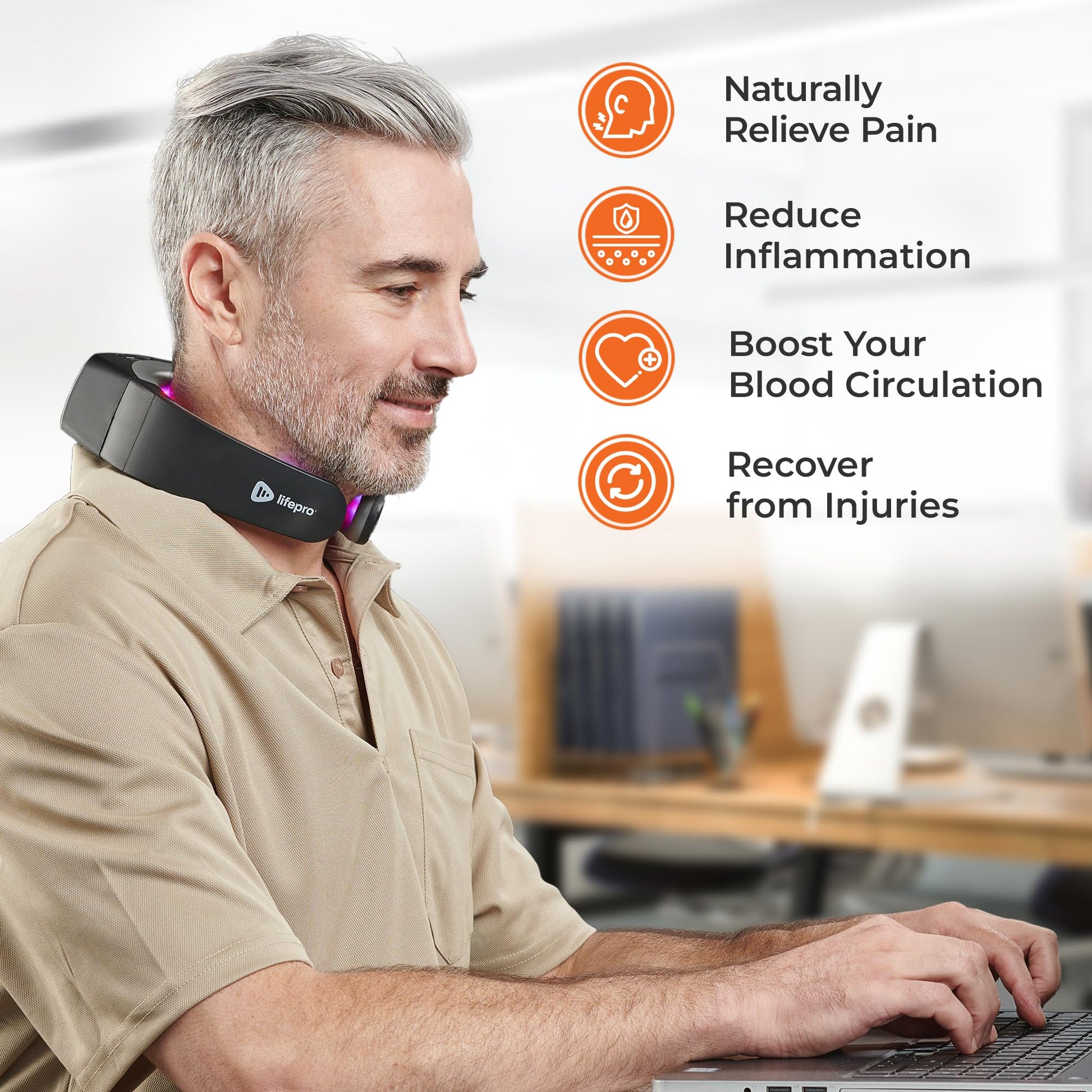 Lifepro Red Light Therapy for Neck - Compact & Rechargeable Red Light Therapy Device- On-The-Go - AB Mystery