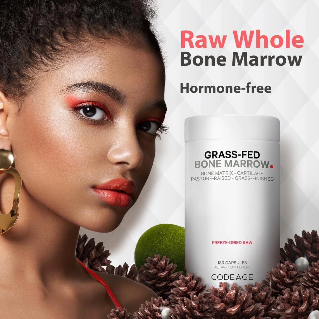 Codeage Grass Fed Bone Marrow, Full Spectrum Whole Bone Extract Codeage