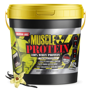 Colossal Labs Whey Protein Blend [12 Pounds/Pack of 1]–Vicious Vanilla, Cold Filtered