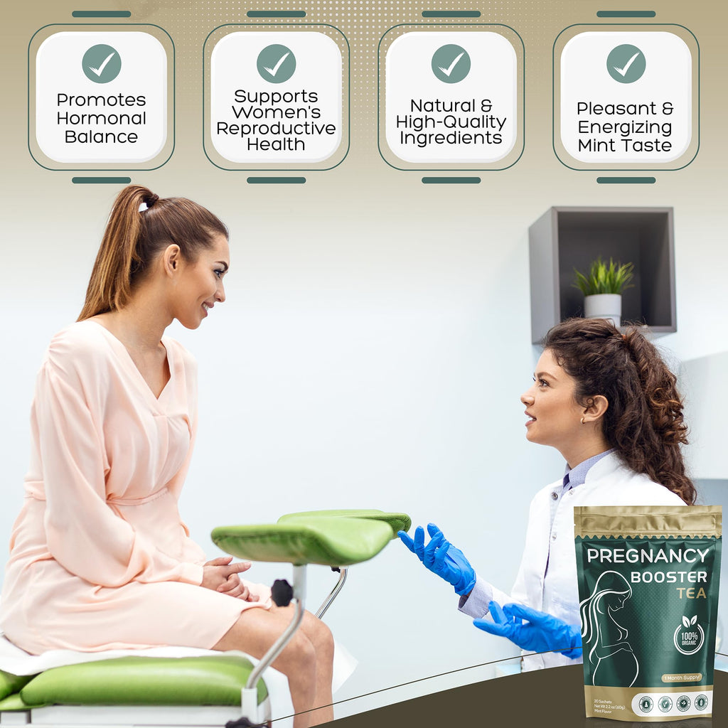 Pregnancy Booster Tea, organic tea to enhance fertility, hormonal balance, menstrual cycle regulation Erasilk