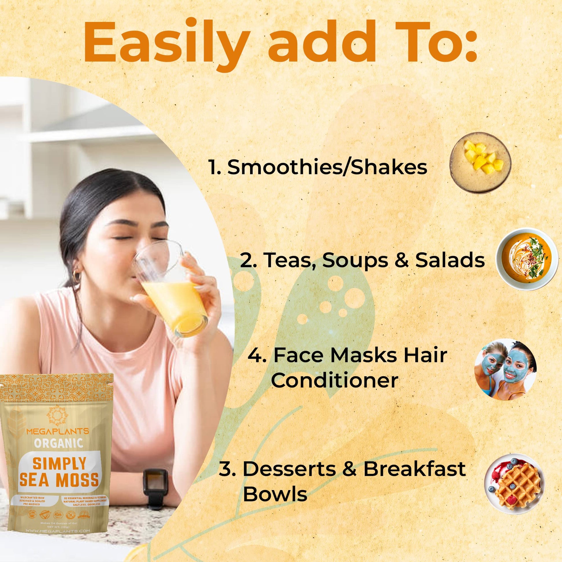 MEGAPLANTS Organic Sea Moss | Makes 228 Servings of Seamoss Gel | Pre-Washed - AB Mystery