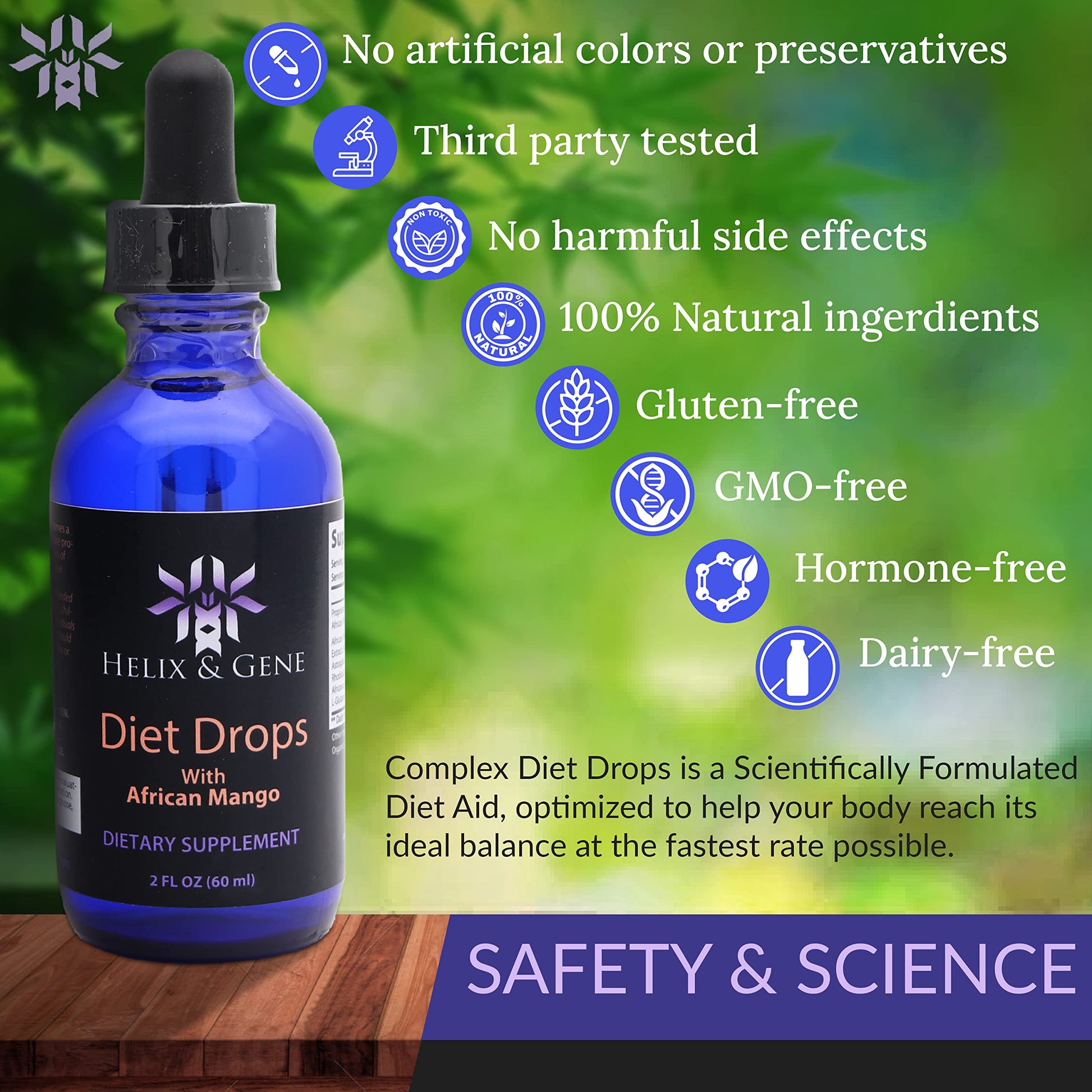 Helix & Gene Appetite Diet Drops Mango Flavor | Fast Weight Loss | Natural Metabolism - AB Mystery