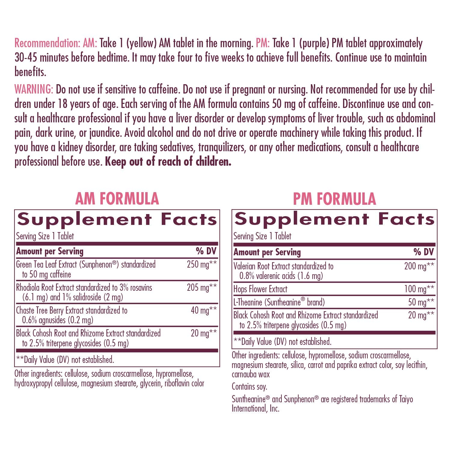 Nature's Way AM/PM PeriMenopause and Menstrual Cycle Symptom Support - AB Mystery