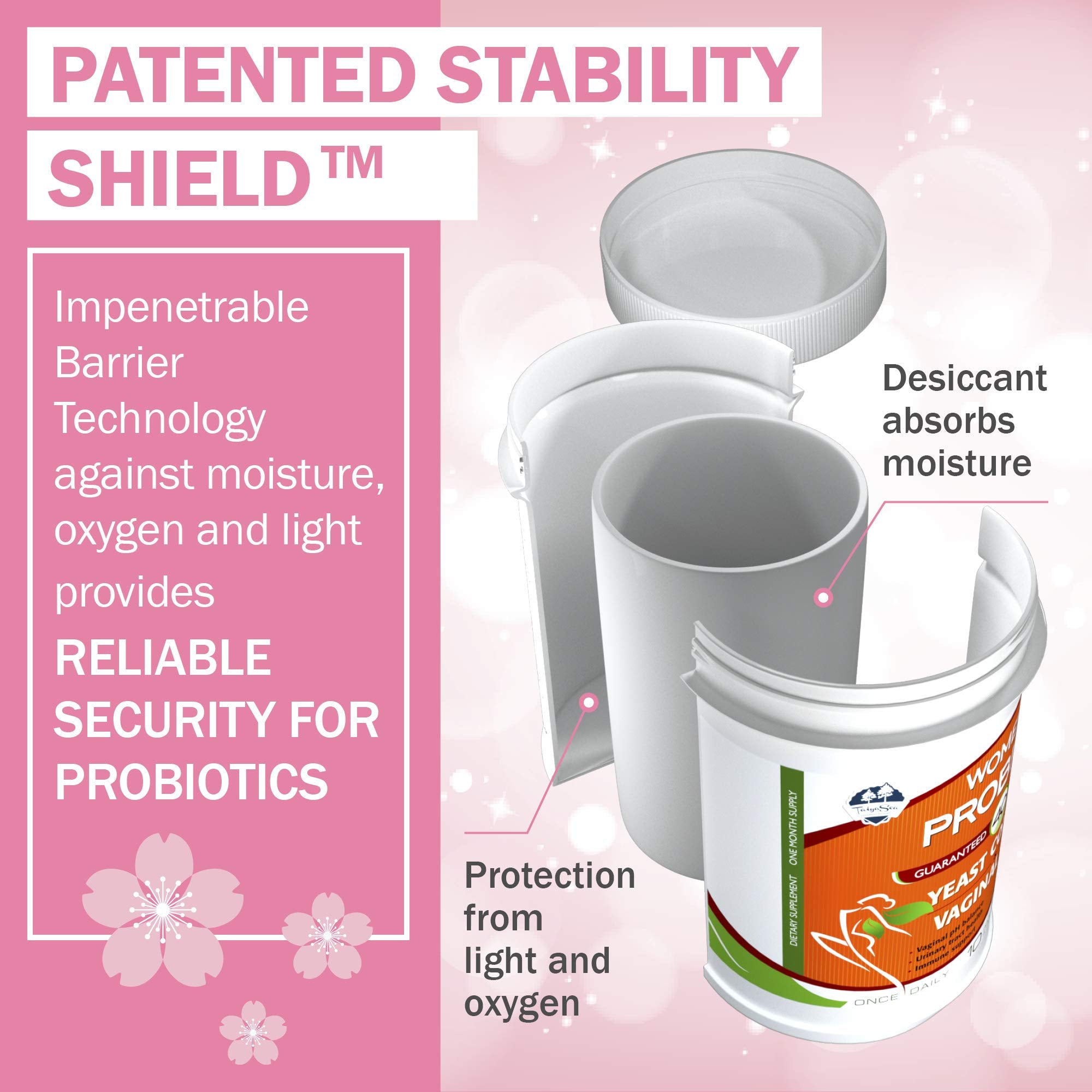 TAIGASEA Probiotics for Women, 40 Billion CFU, 10 Strains for Yeast Control, Vaginal and Urinary Tract Health - AB Mystery