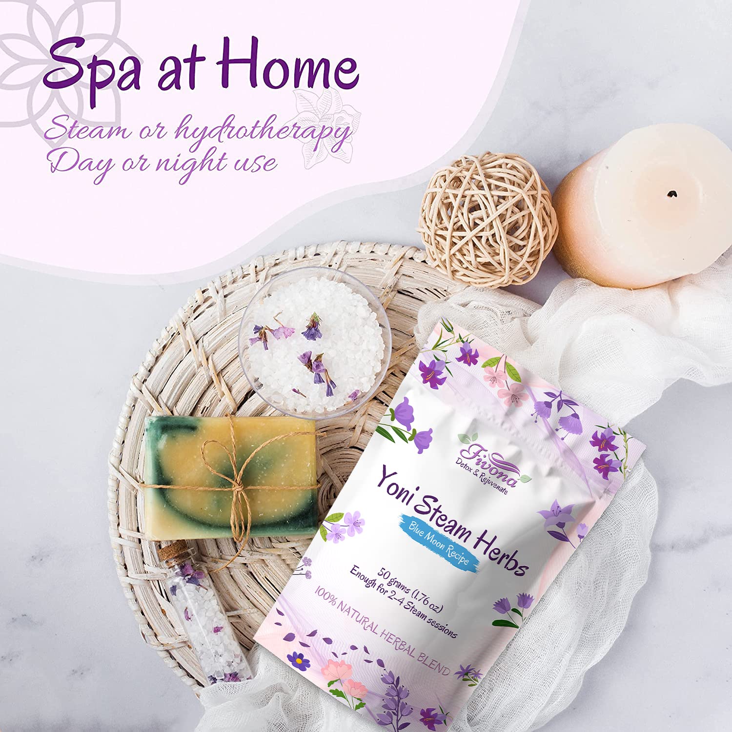 FIVONA Yoni Steaming Herbs - For Feminine Use And Rituals - V-Detox, Cleanse, Wash, Odor Control - AB Mystery