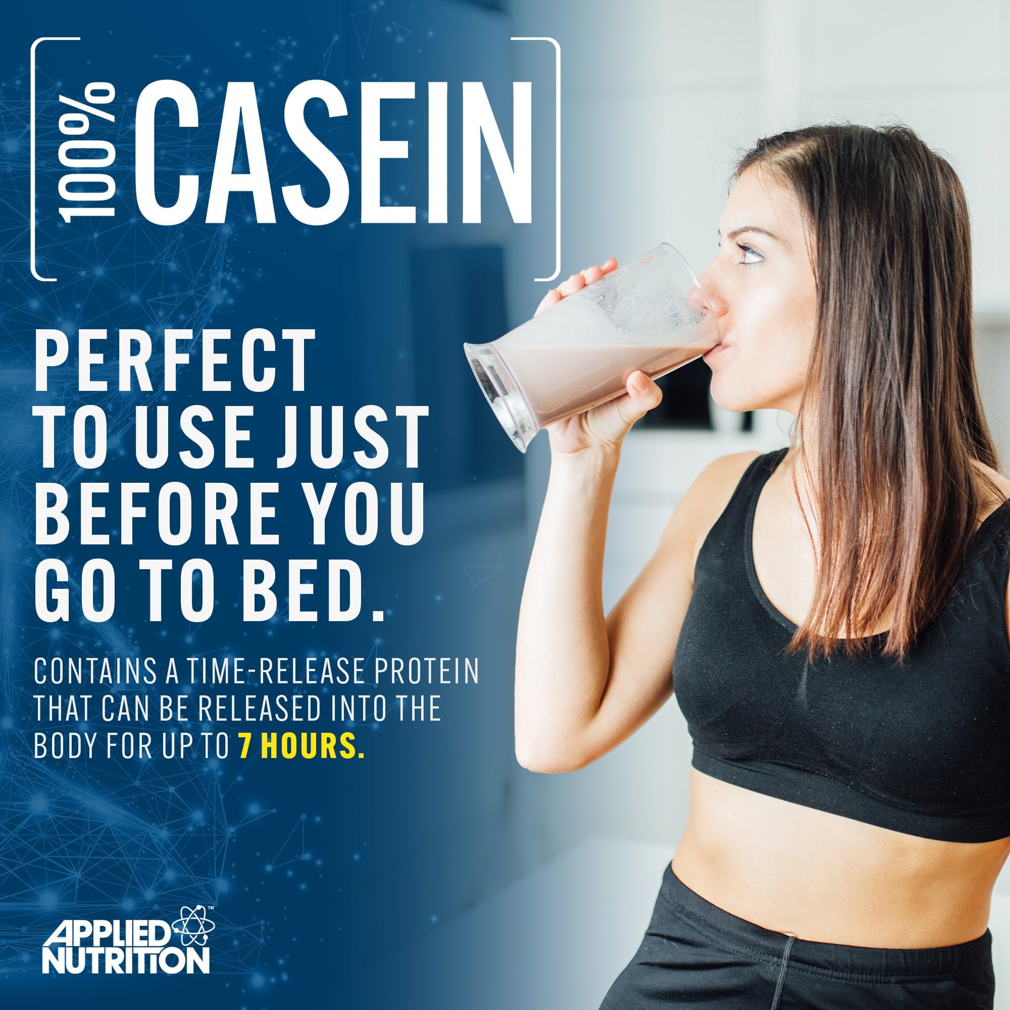 Applied Nutrition Casein Protein Powder - Micellar Casein Supplement, Slow Release Protein Applied Nutrition