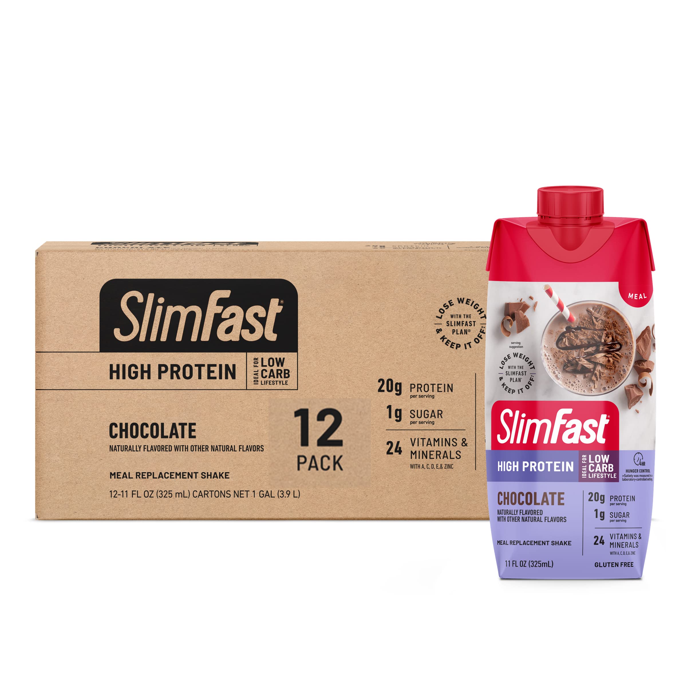 SlimFast High Protein Chocolate Bundle- 12 Count of Chocolate High Protein Meal - AB Mystery