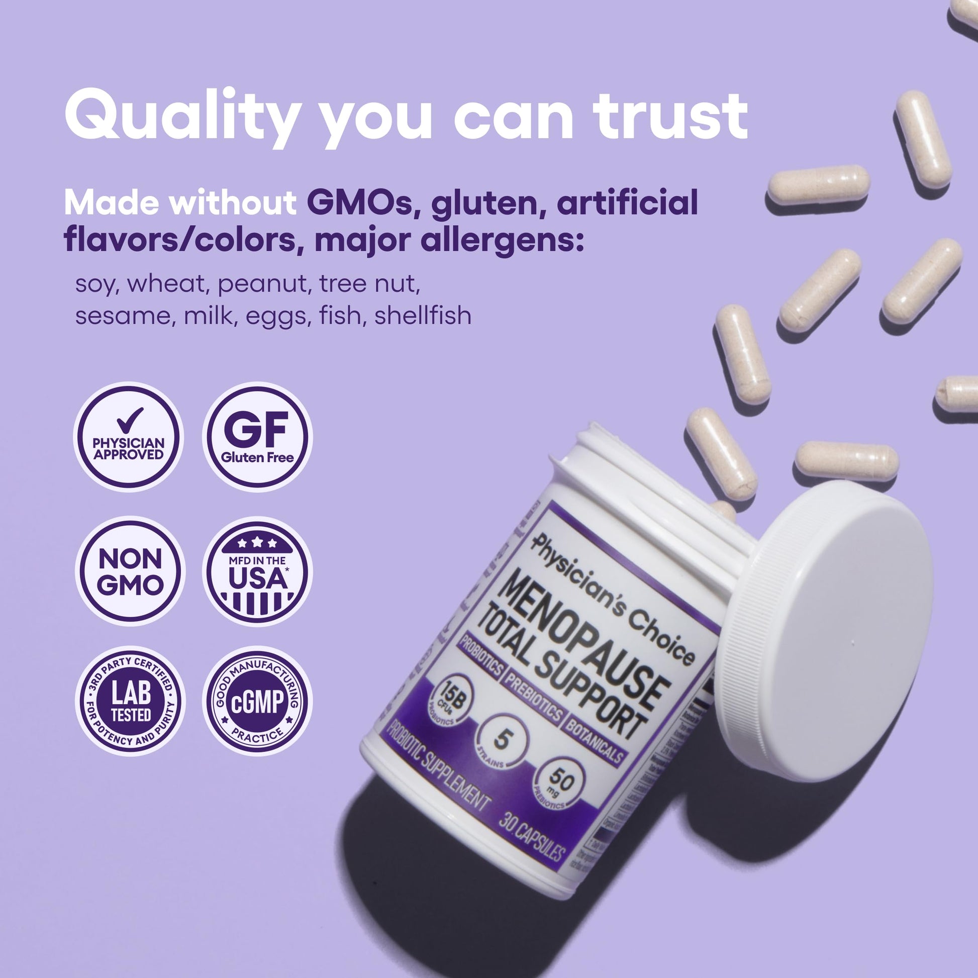 Physician's Choice Menopause Probiotic Supplement for Women - Supports Hormone Balance Physician's Choice