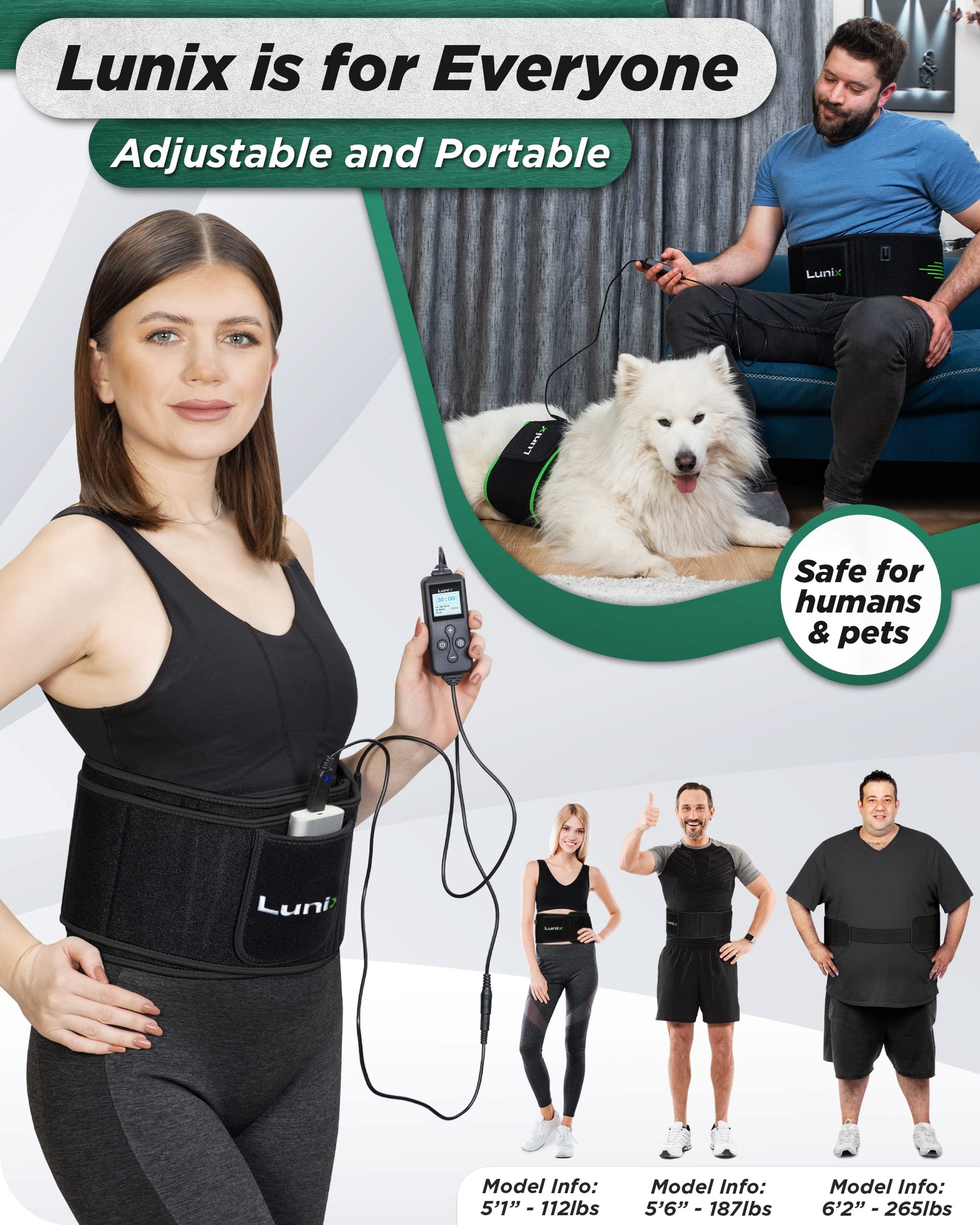 Lunix LX16 Red Light Therapy Belt, Near Infrared Light and Red Light Therapy to Improve Circulation - AB Mystery