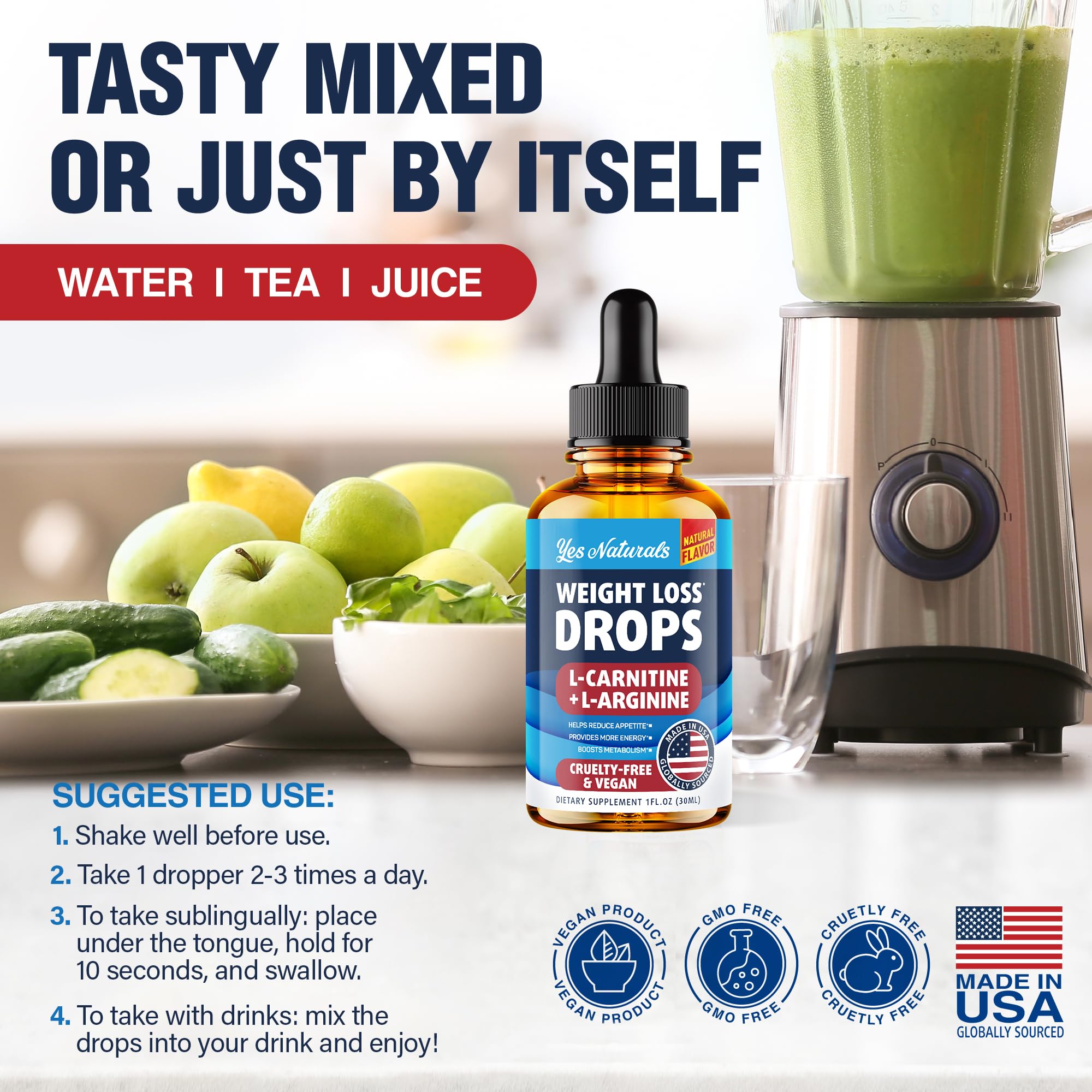 YES NATURALS! Weight Loss Drops - Natural Metabolism Booster & Appetite Suppressant - AB Mystery