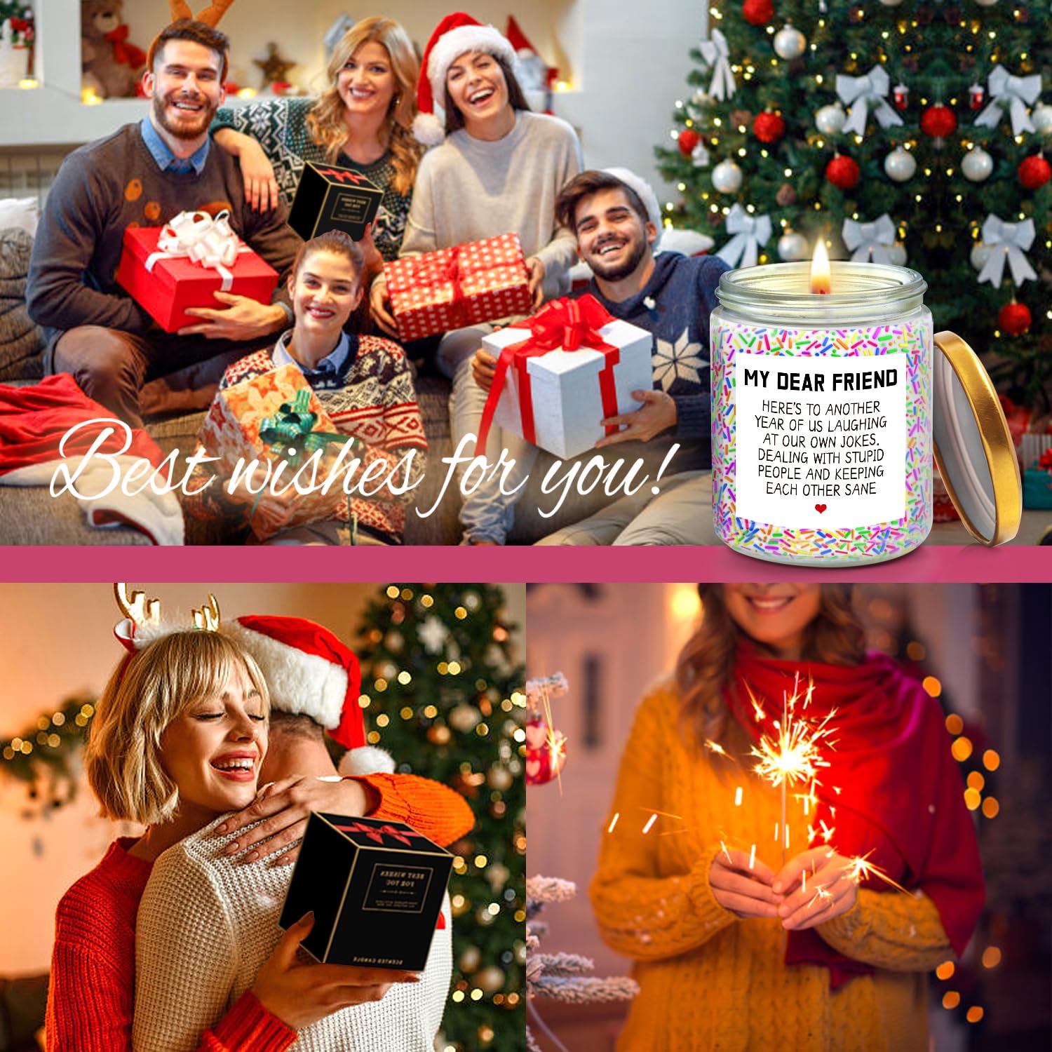 Birthday Gifts for Women, Happy Birthday Candle, Sister Birthday Gifts Ideas - AB Mystery