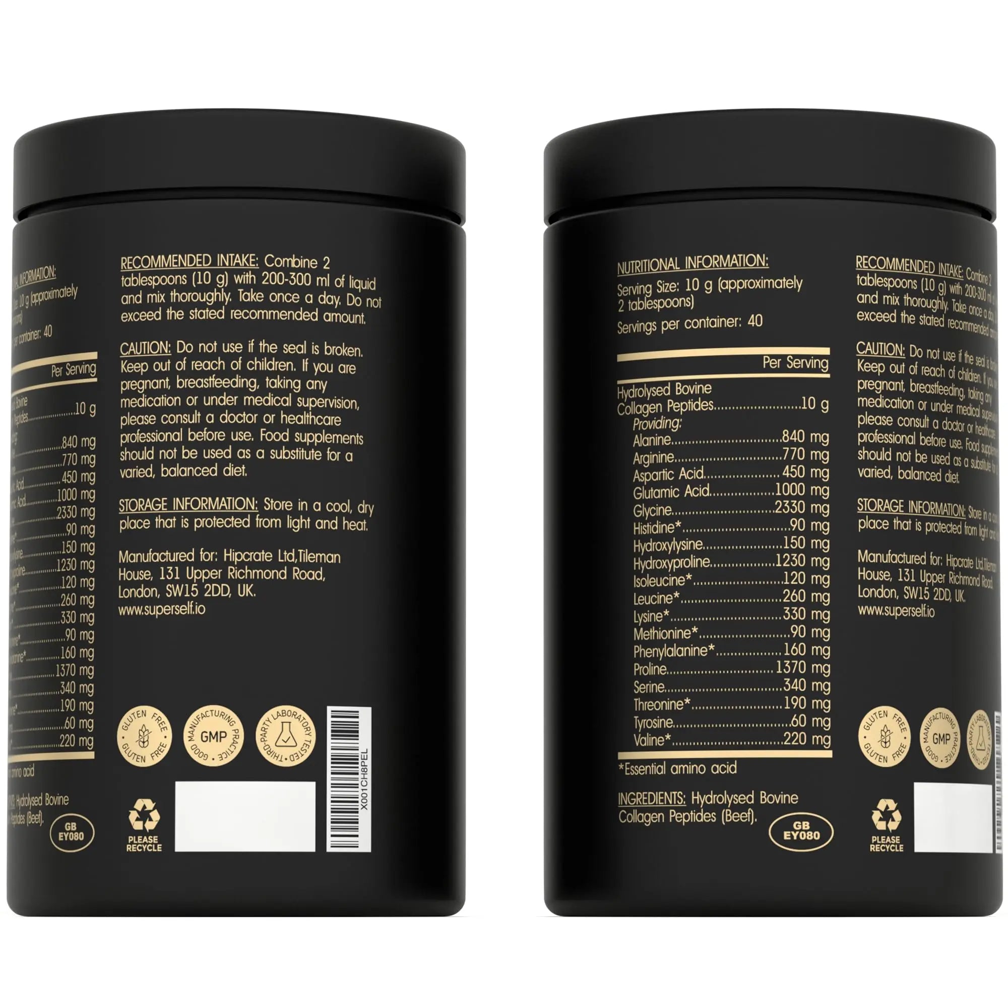 Premium Collagen Powder - Collagen Supplements for Women & Men - Pure Bovine Collagen Peptides 400g SuperSelf