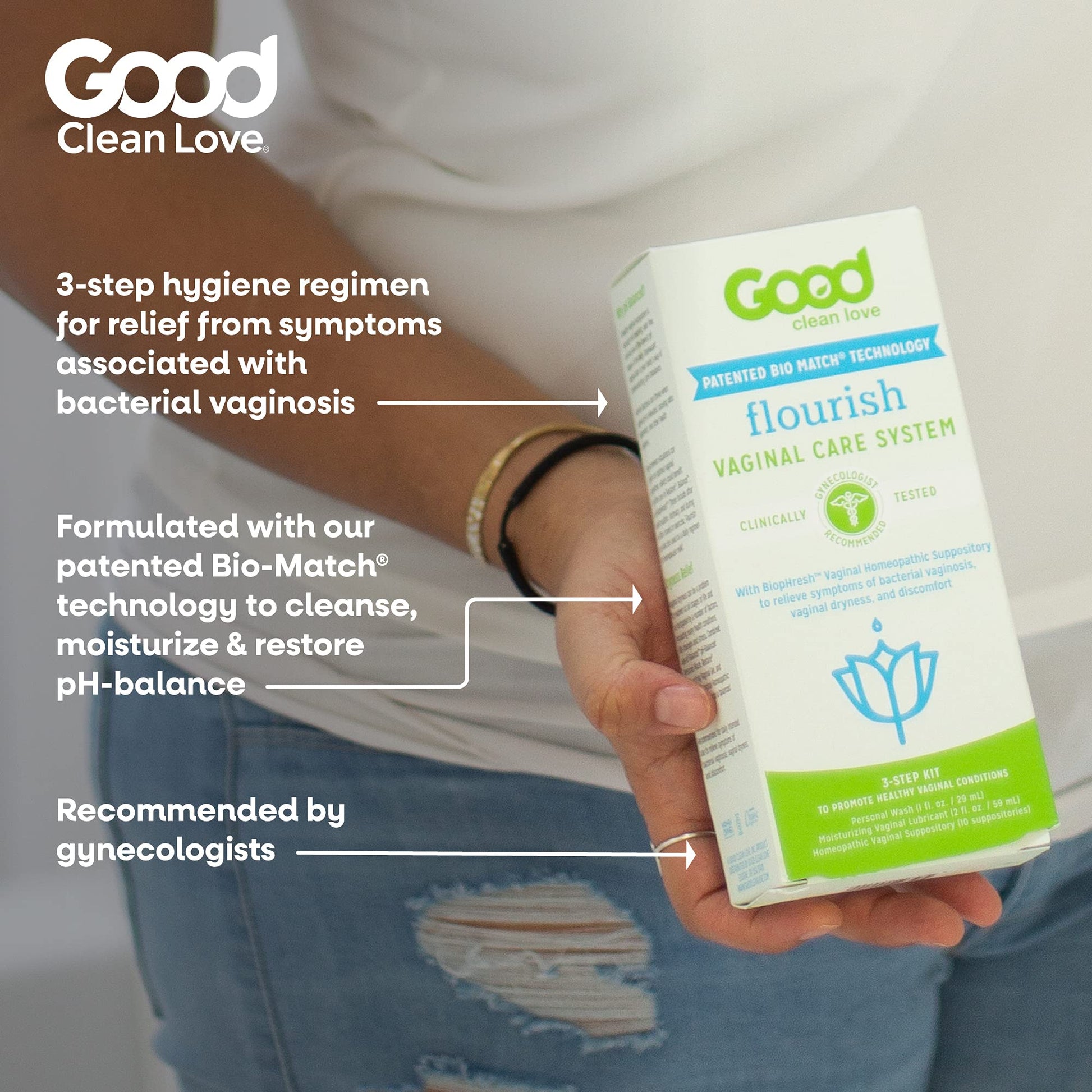 Good Clean Love Flourish Vaginal Care System, 30-Day Regimen, Relieves Itching & Irritation, Includes Personal - AB Mystery