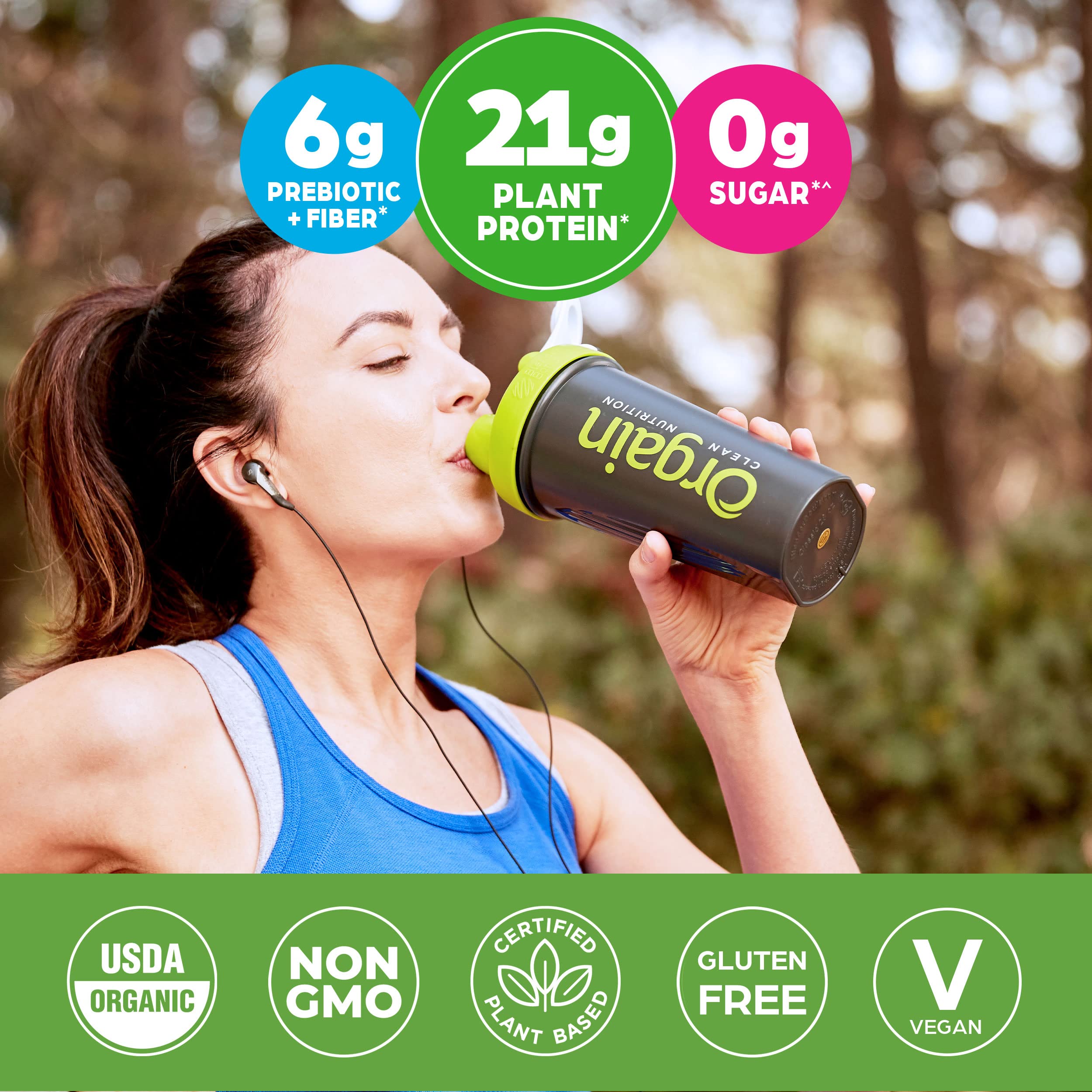 Orgain Organic Vegan Protein Powder, Chocolate Fudge - 21g Plant Based Protein, Gluten - AB Mystery