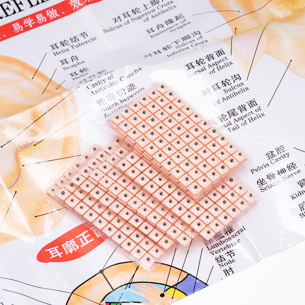 1200 Piece Acupressure Ear Beads Ear Counts Acupuncture Acupressure Tools Disposable - AB Mystery
