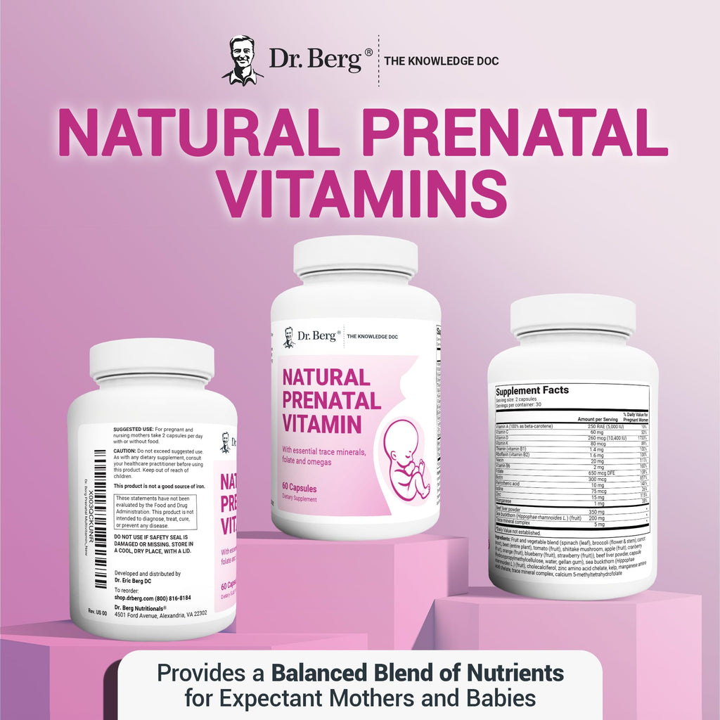 Dr. Berg Natural Prenatal Vitamins for Women (Pregnant & Nursing) - Prenatal Vitamins Dr. Berg Nutritionals