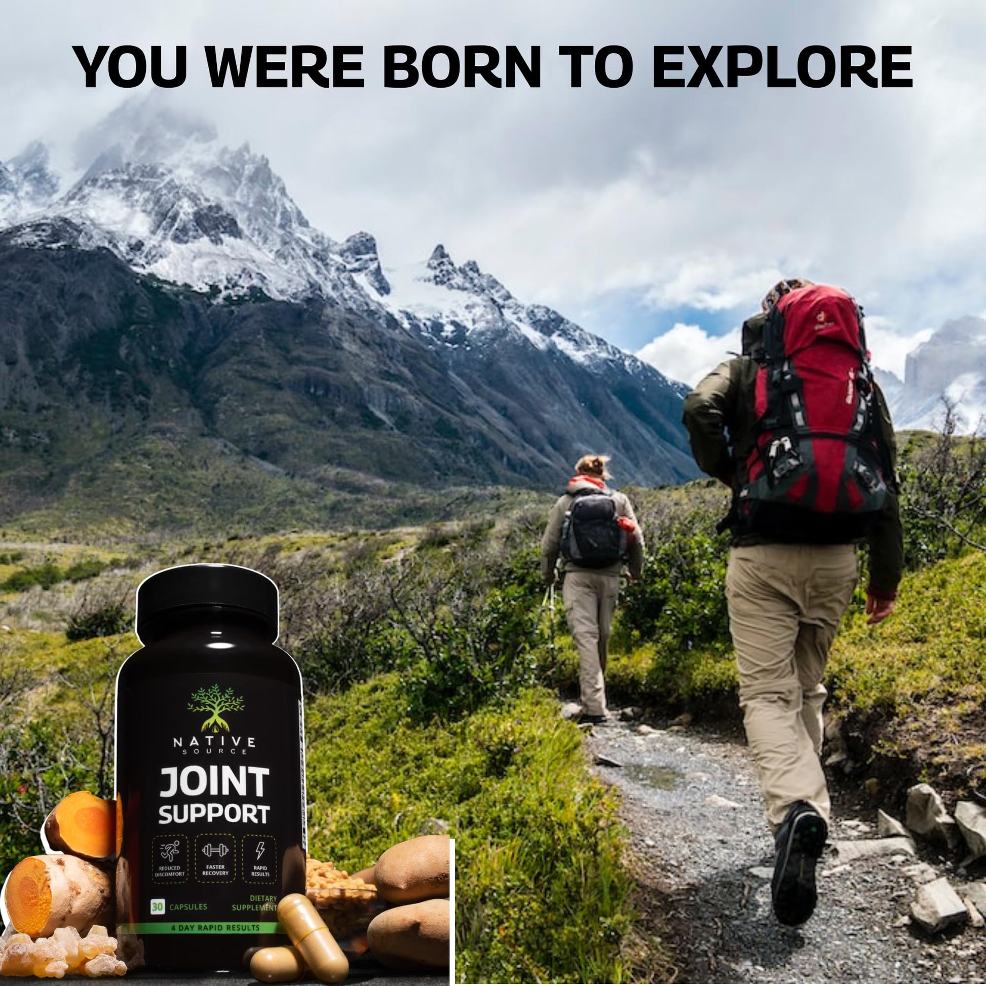 Native Source Joint Support Supplement - Turmeric - Tamarind - Boswellia - Fenugreek - AB Mystery