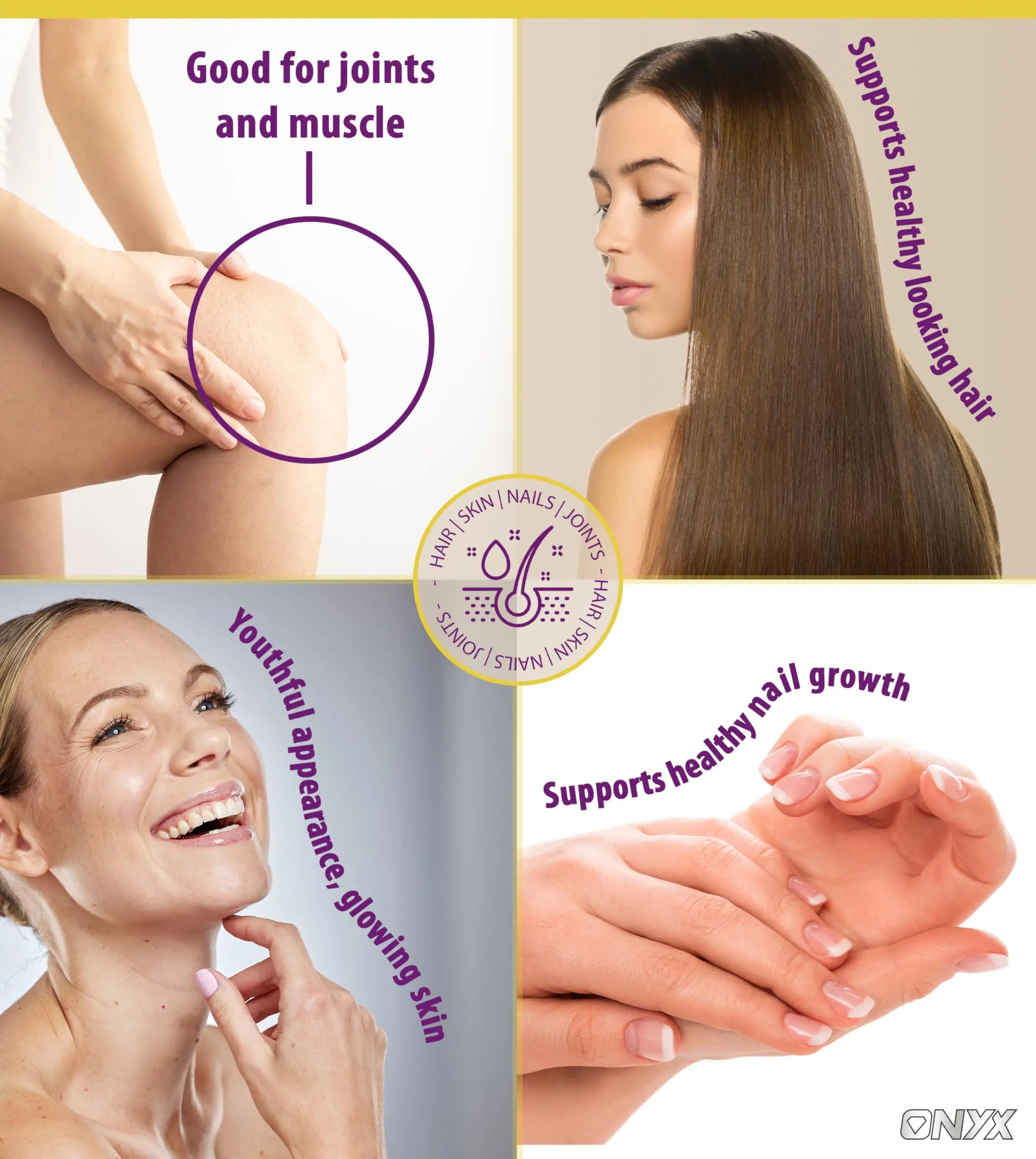 Collagen Powder 600g - 60 Servings - Collagen Peptides Supplement with High ONYX INGREDIENTS 101