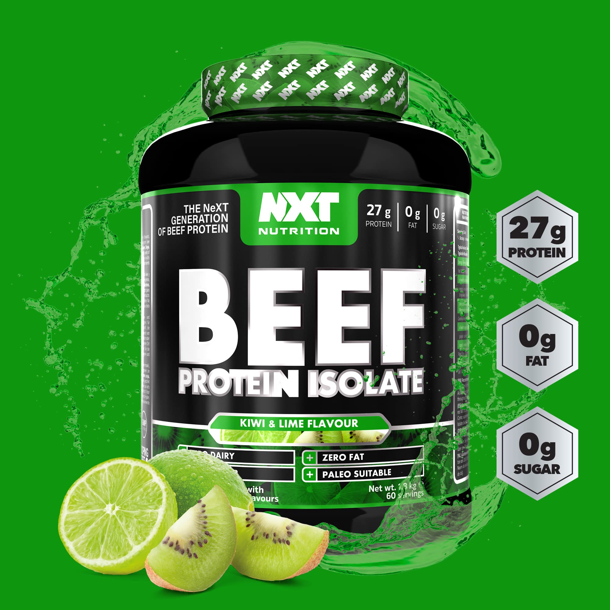 NXT Nutrition Beef Protein Isolate Powder - Protein Powder High in Natural Amino Acids NXT Nutrition