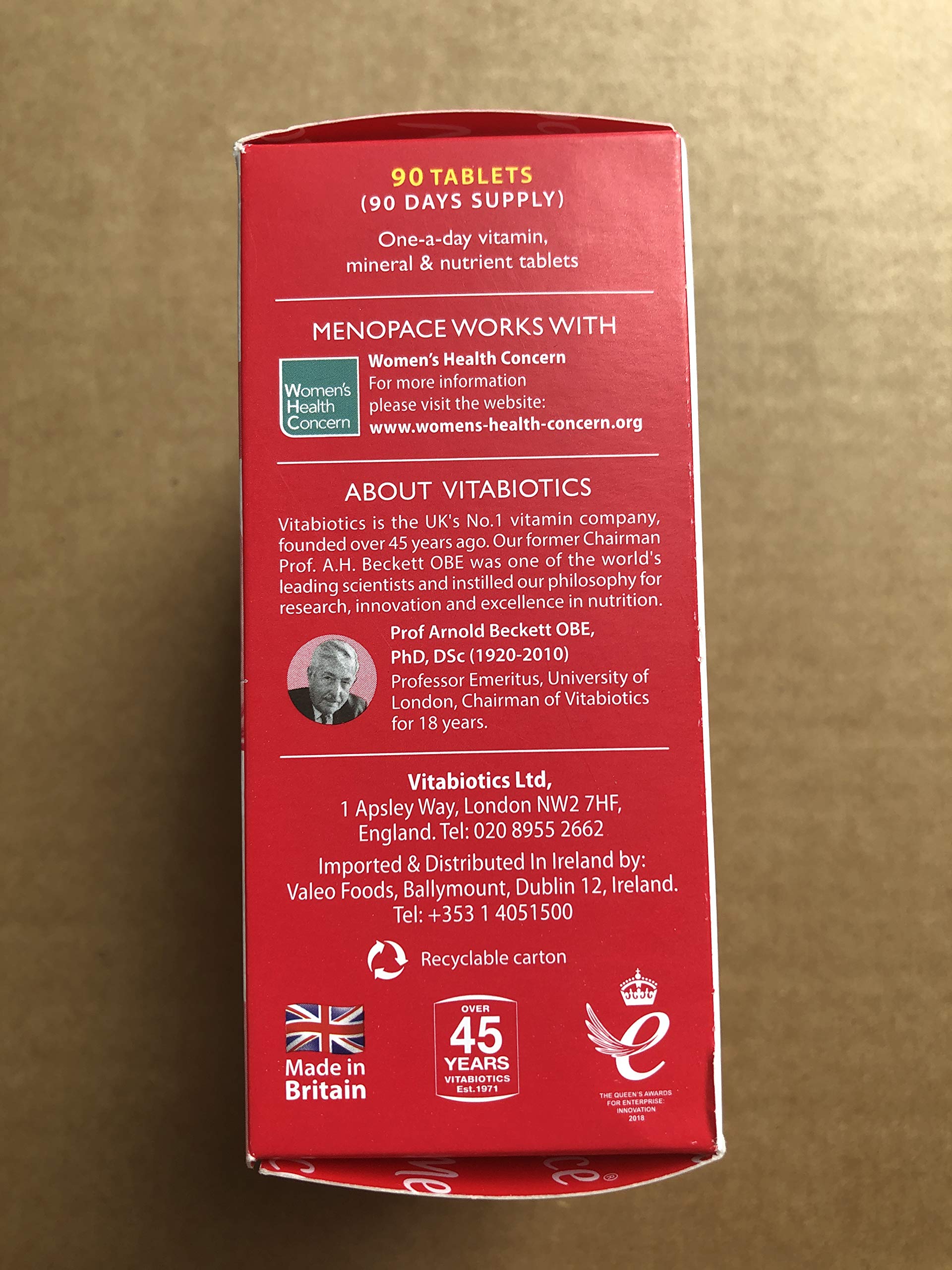 Vitabiotics - Menopace - 90 Tabs - AB Mystery