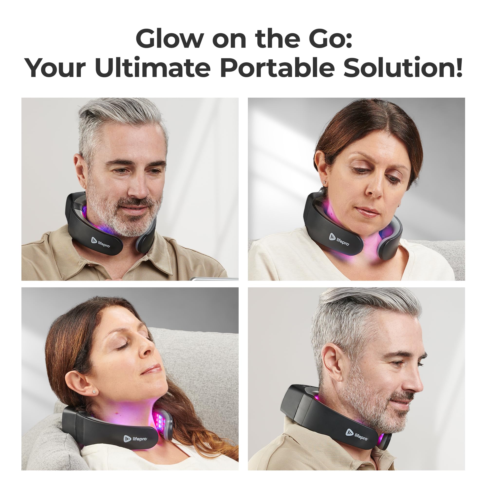 Lifepro Red Light Therapy for Neck - Compact & Rechargeable Red Light Therapy Device- On-The-Go - AB Mystery