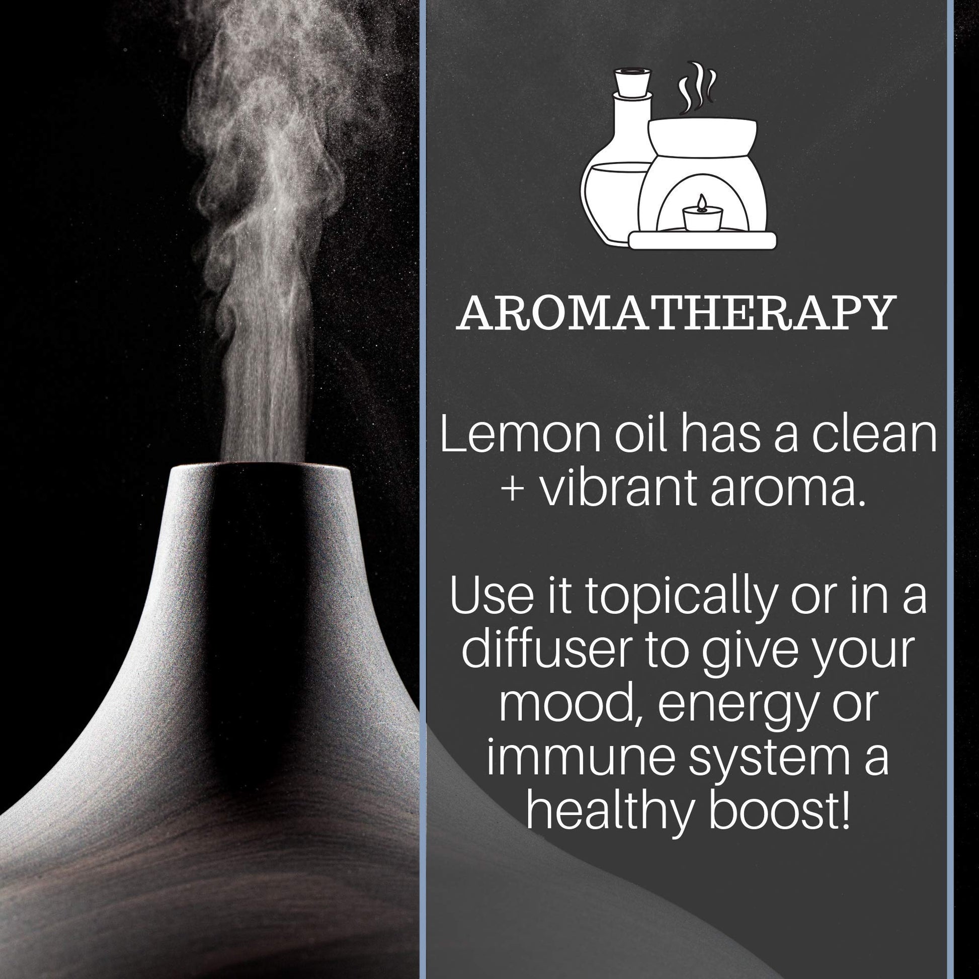 Lemon Essential Oil, 4 fl oz - 100% Pure & Undiluted Lemon Oil for Diffuser and DIY - Natural Deodorizer - AB Mystery