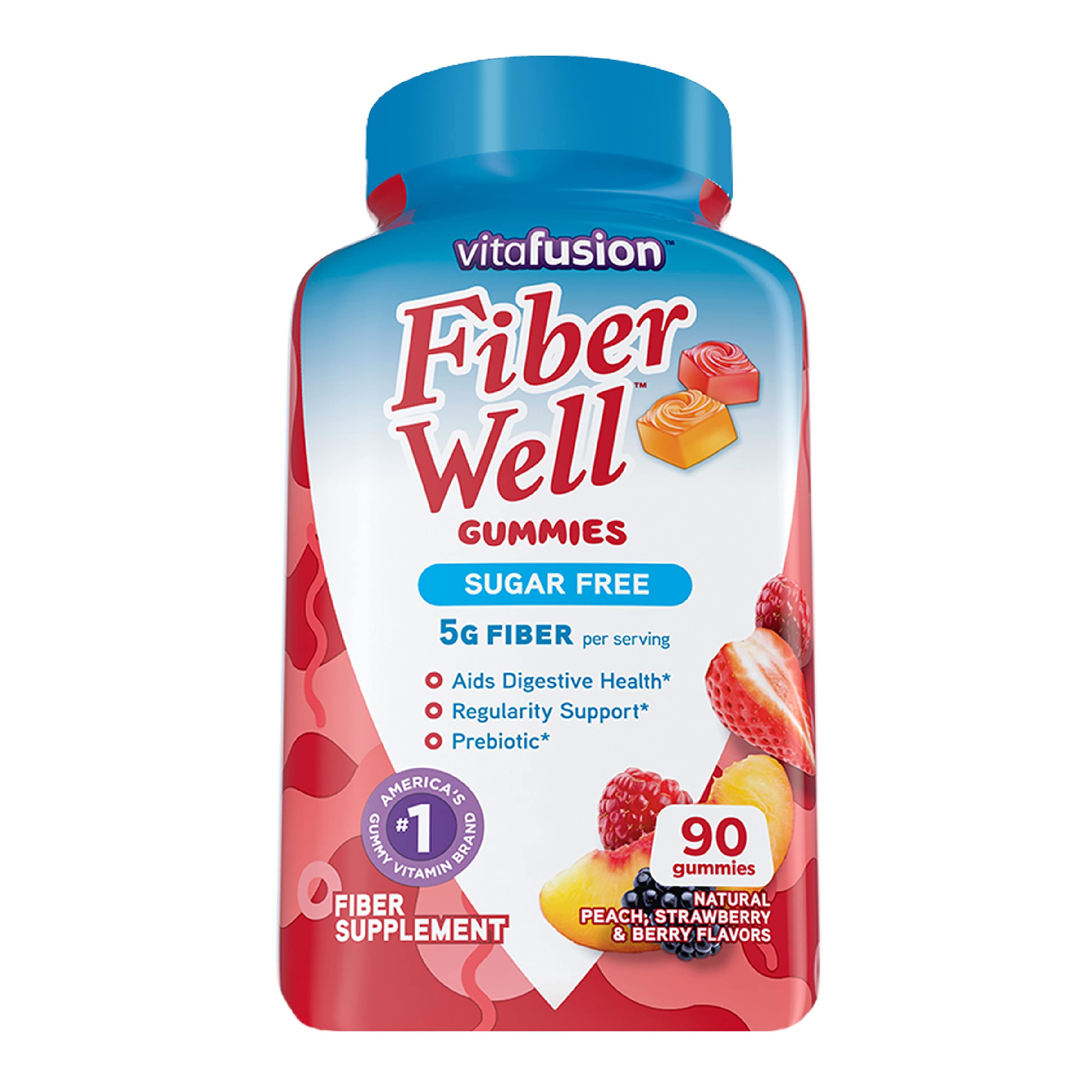 Vitafusion Fiber Well Sugar Free Fiber Supplement & Womens Multivitamin Gummies - AB Mystery