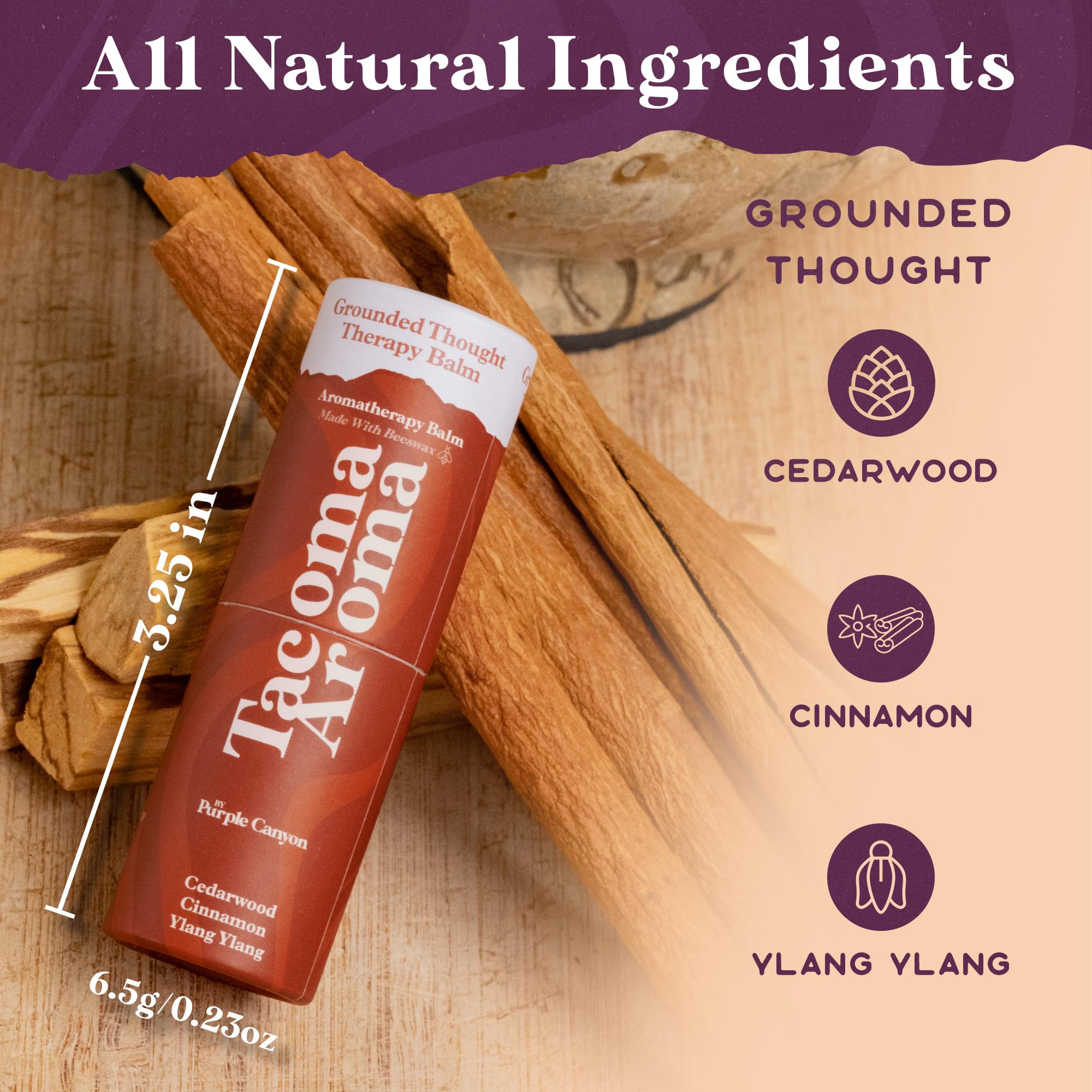 Essential Oils Balm Stick | Grounded Thought Aromatherapy Balm | All Natural Body Balm - AB Mystery