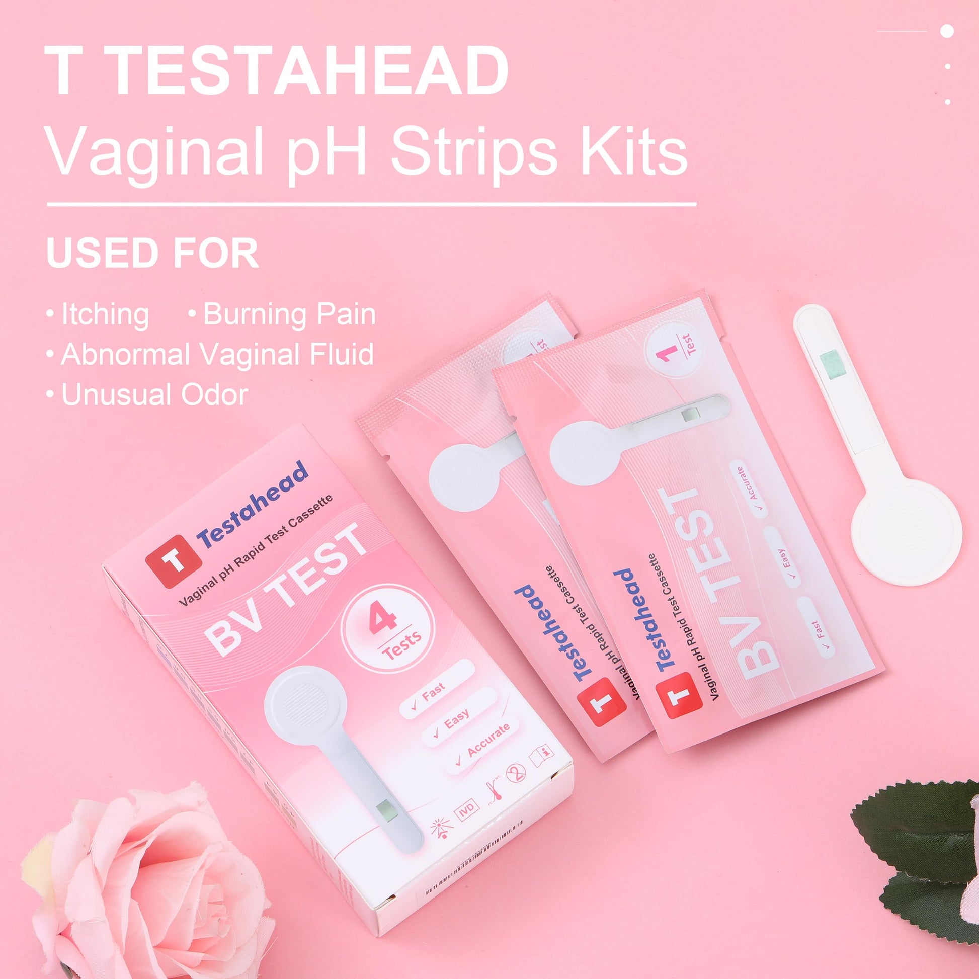 T TESTAHEAD Vaginal pH Test Strips, Feminine Health Vaginal pH Test Strips Kits - AB Mystery