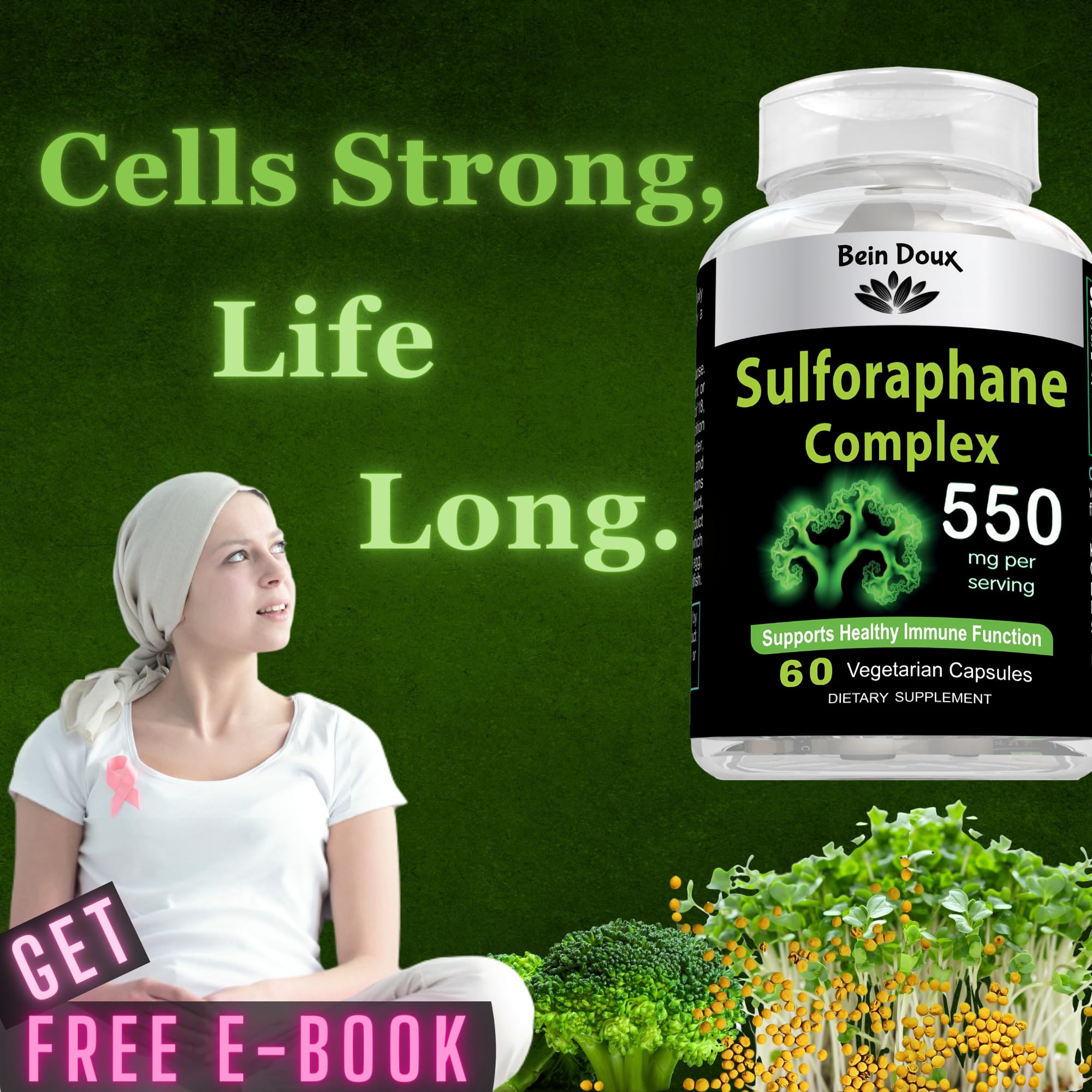 550mg Sulforaphane Supplement with Glucoraphanin and Myrosinase | Broccoli Supplemen - AB Mystery