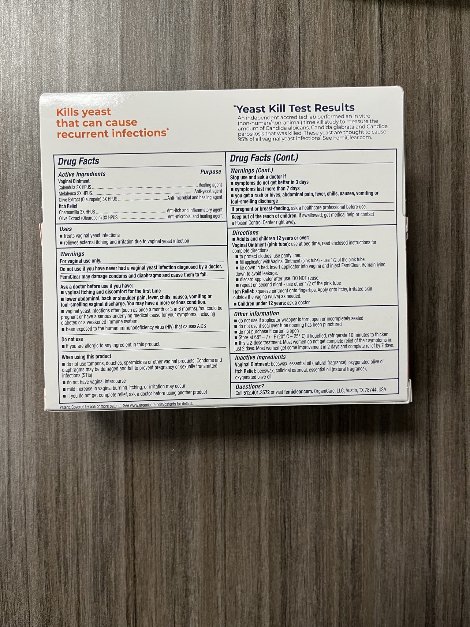 FemiClear 2-Day Dose Yeast Infection Treatment for Women and Soothing Feminine Wash, External Anti-Itch Ointment - AB Mystery