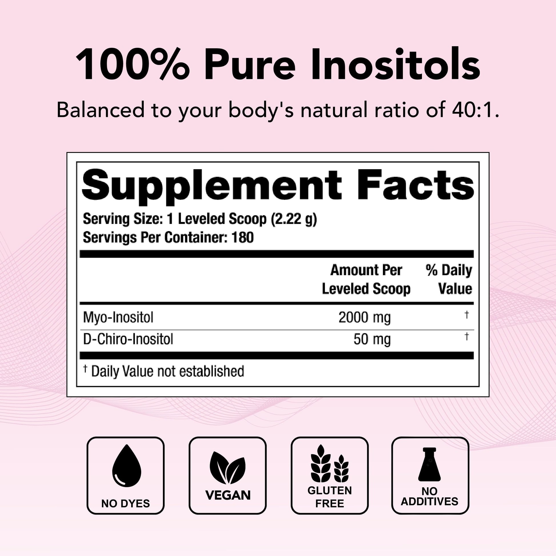 Theralogix Ovasitol Inositol Powder - 60 Servings - Myo-Inositol & D-Chiro Inositol - AB Mystery