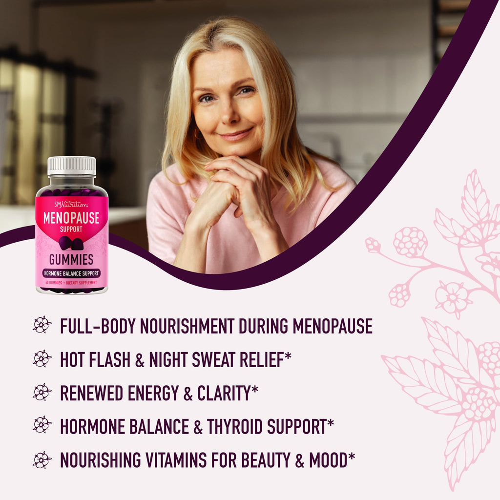 Menopause Support Gummies | Hormone Balance Relief for Hot Flashes, Night Sweats, Mood Swings - AB Mystery
