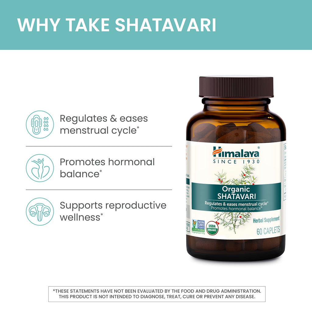 Himalaya Organic Shatavari for PMS, Menstrual Cramp Relief, Menopause Support, and Women's Health - AB Mystery