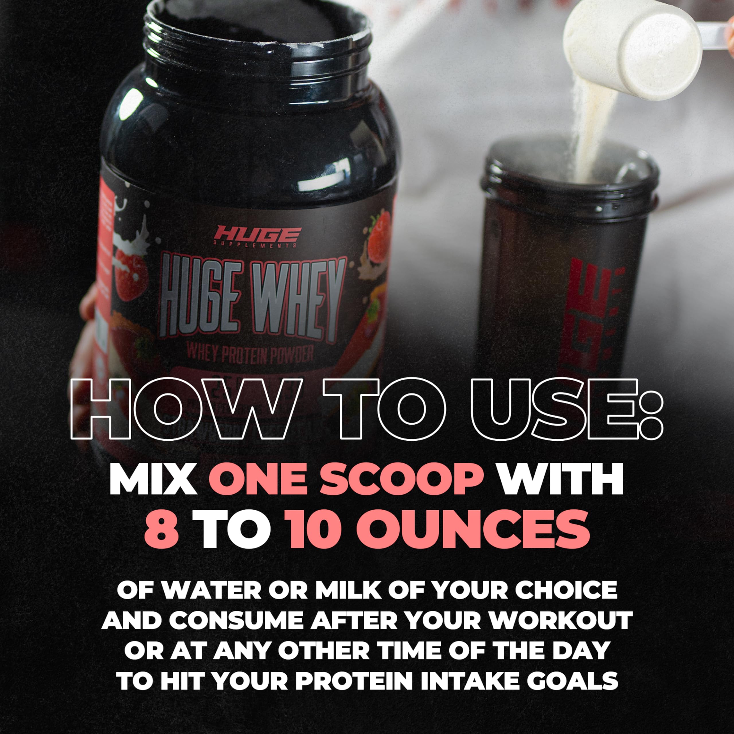 Huge Supplements, Whey Protein Concentrate Powder, Clinically Dosed Formula, 25g - AB Mystery