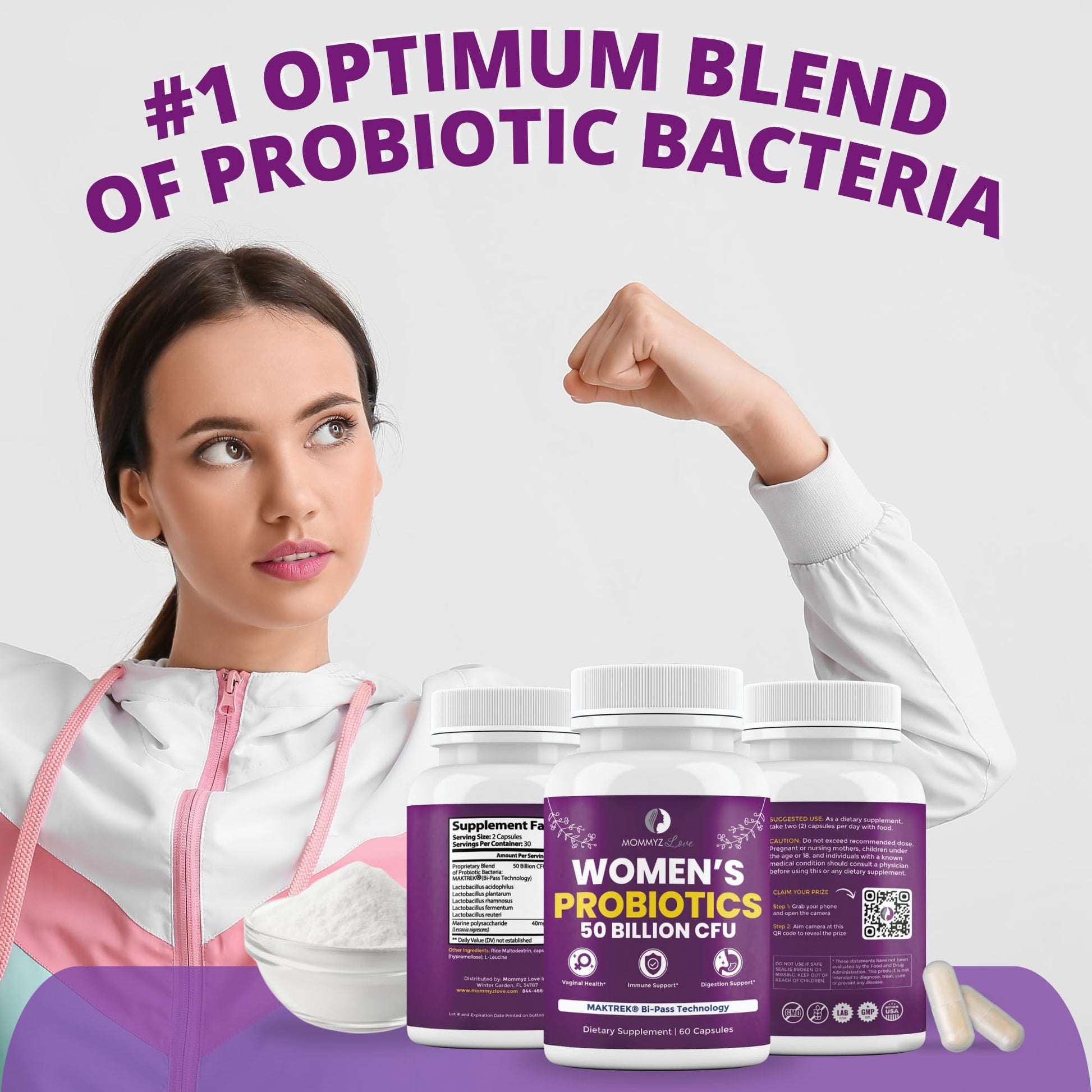 Probiotics for Women Digestive Health + Vaginal Probiotics for Vaginal Odor Control, Balanced PH Levels - AB Mystery