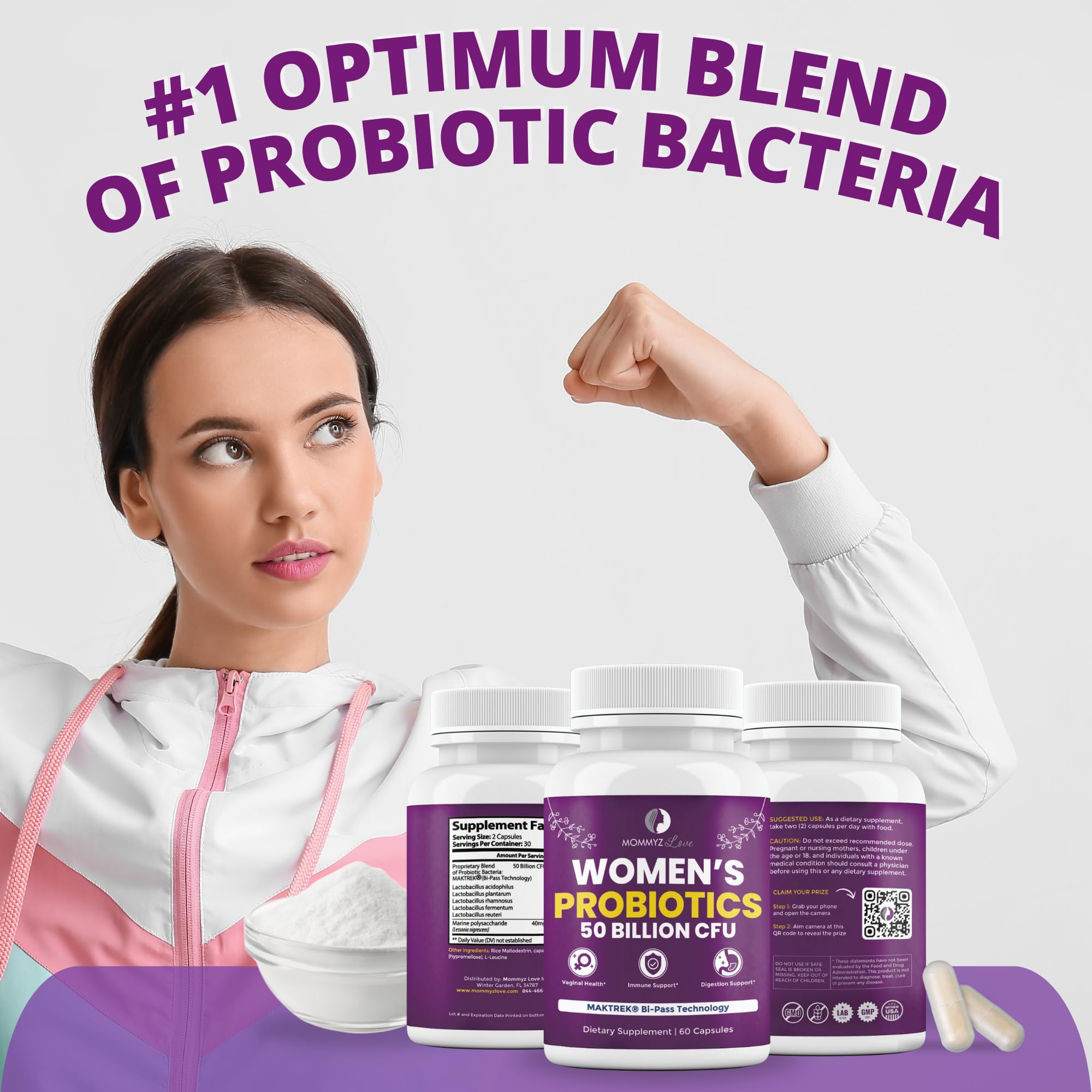 Probiotics for Women Digestive Health + Vaginal Probiotics for Vaginal Odor Control, Balanced PH Levels - AB Mystery