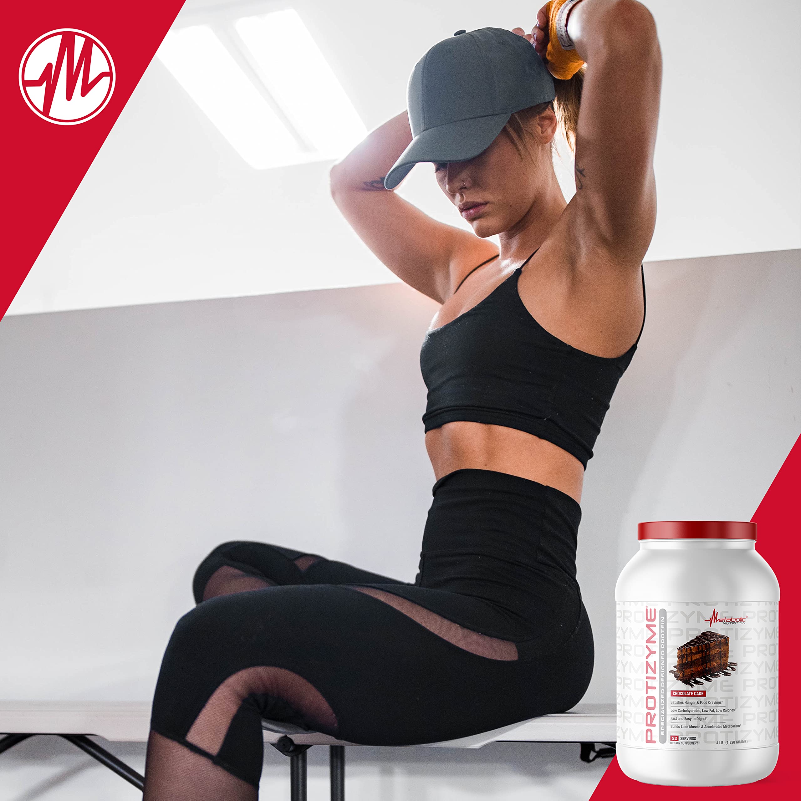 Metabolic Nutrition, Protizyme, 100% Whey Protein Powder, High Protein, Low Carb - AB Mystery