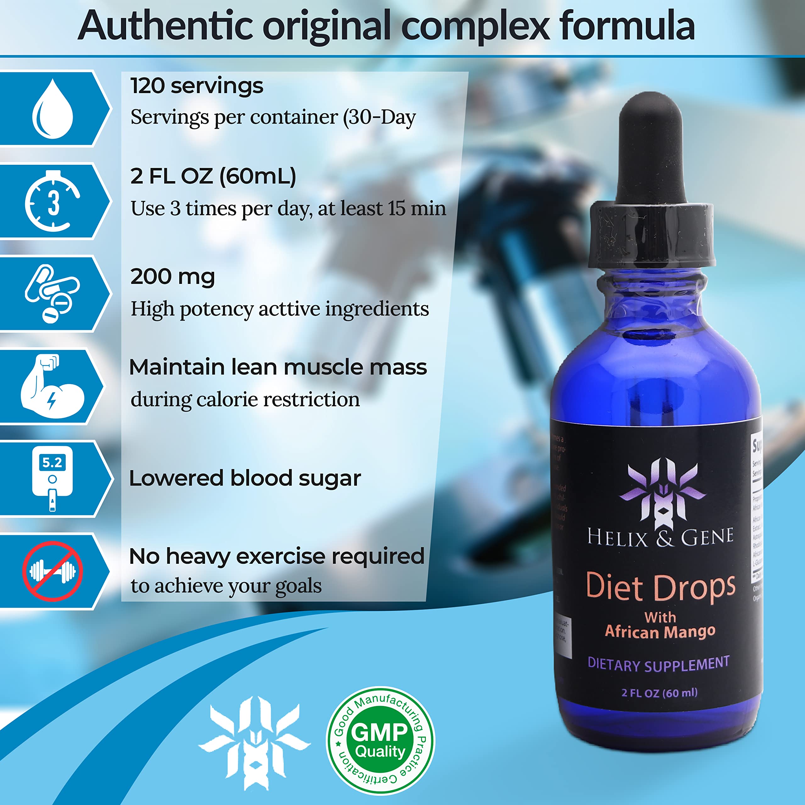Helix & Gene Appetite Diet Drops Mango Flavor | Fast Weight Loss | Natural Metabolism - AB Mystery