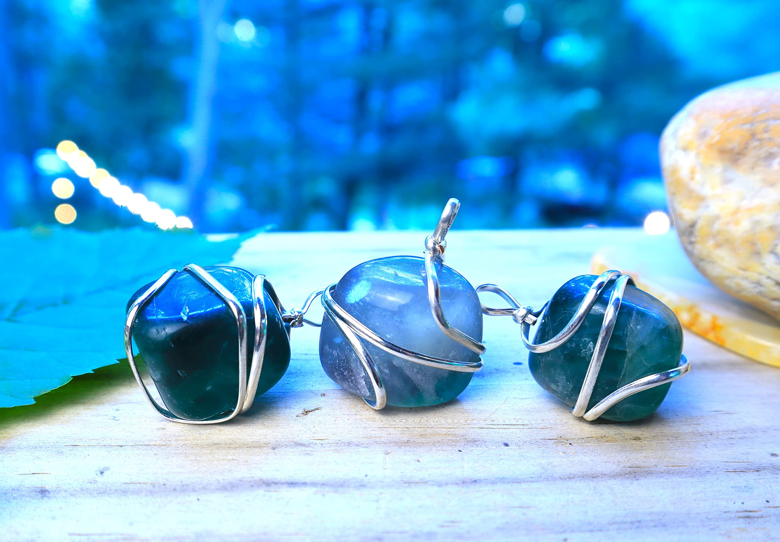 Shelf and Stone Rainbow Fluorite Wire Wrapped Pendant - Dark Hued Fluorite Crystal Necklace - AB Mystery