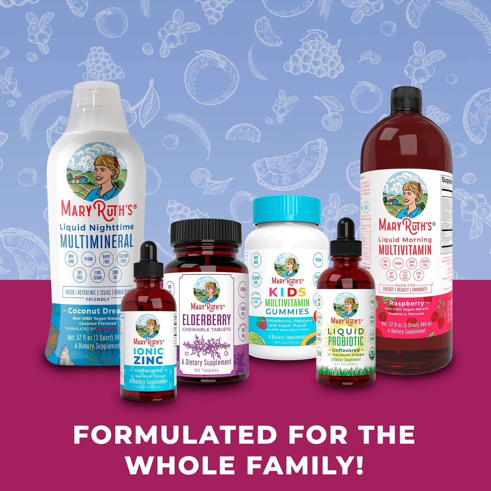 MaryRuth Organics Prenatal & Postnatal Liposomal Multivitamin Women, Sugar Free Liquid Vitamin MaryRuth Organics