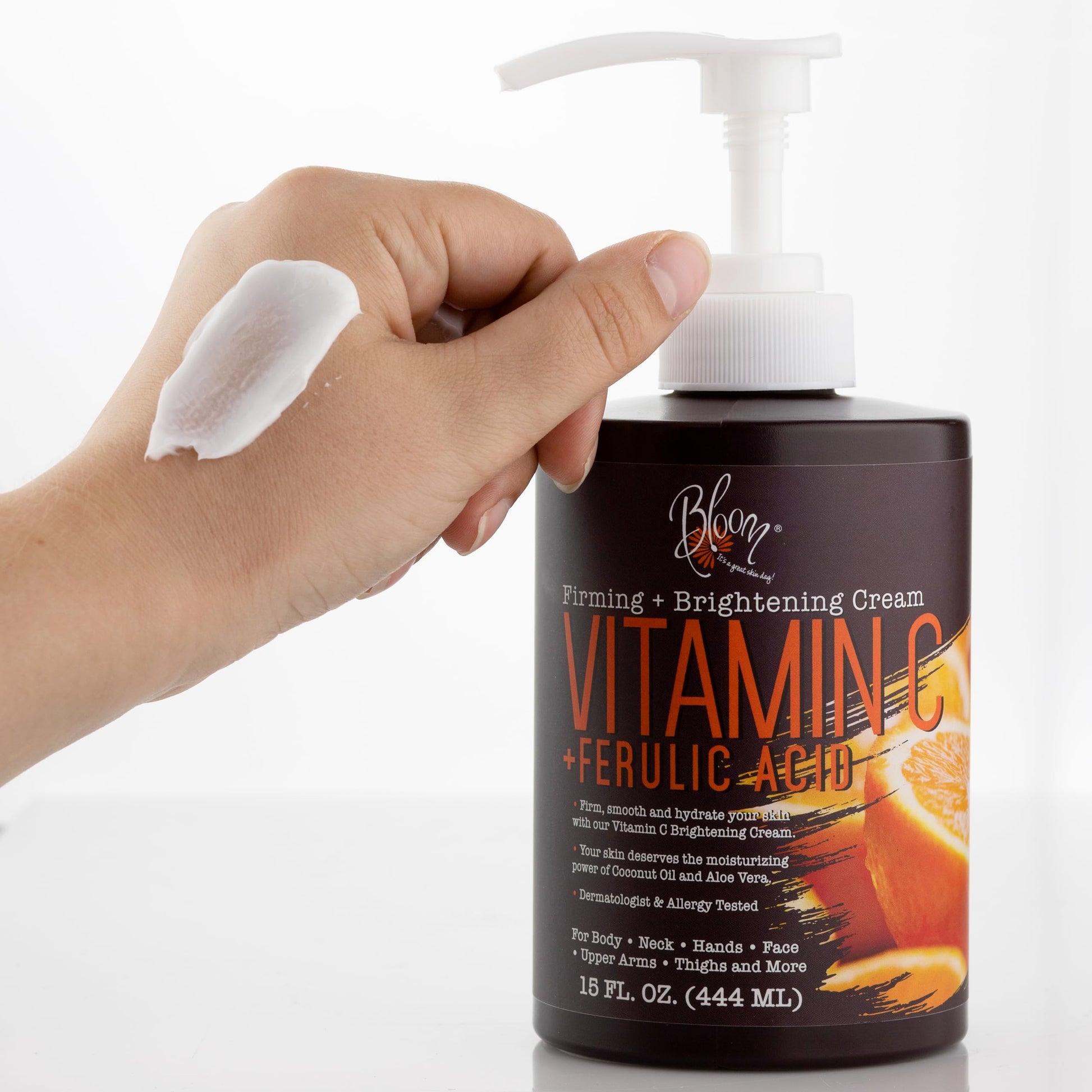 BLOOM Vitamin C Cream Body Lotion & Face Moisturizer W/Coconut Oil | Natural Skin Care - AB Mystery