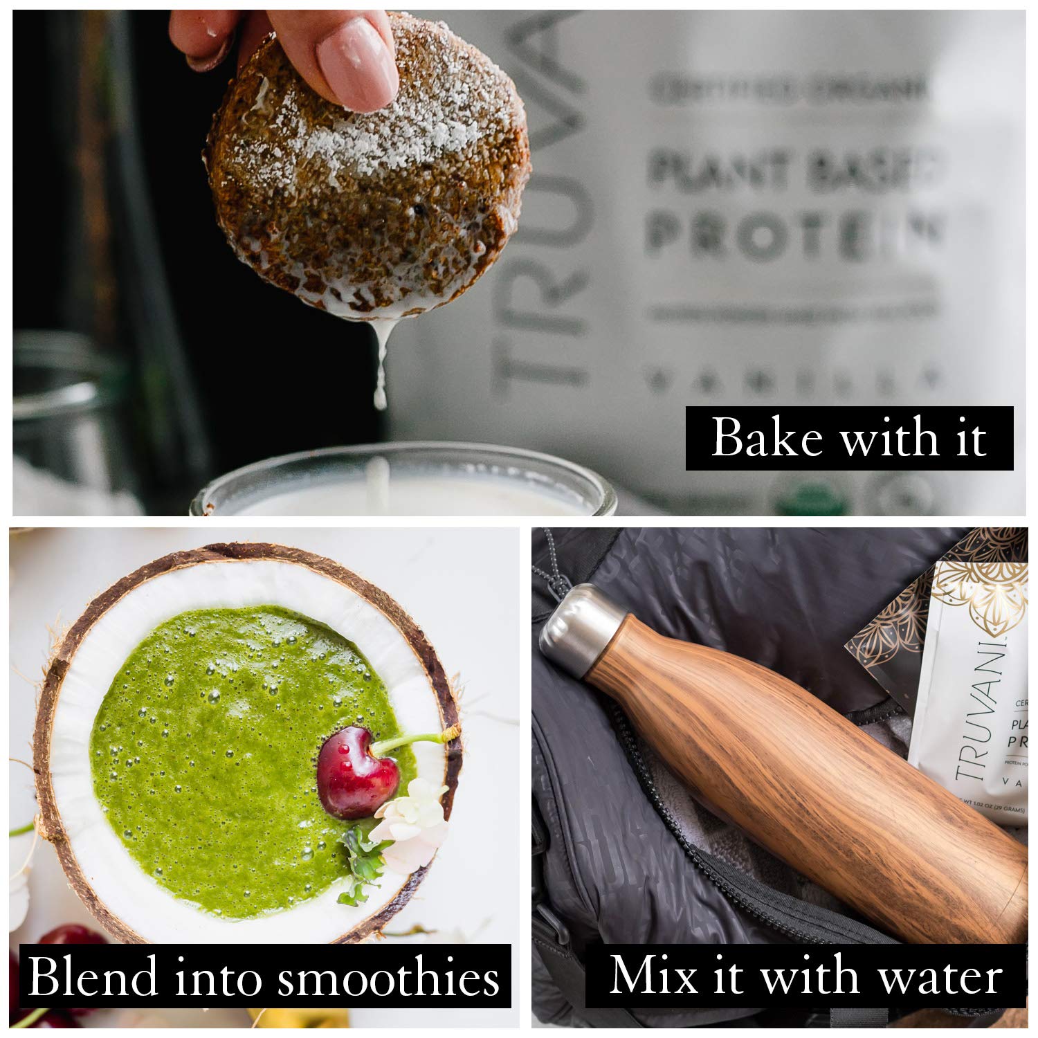 Truvani Organic Vegan Protein Powder, Organic Pea Protein Powder, Vegan, Non GMO - AB Mystery