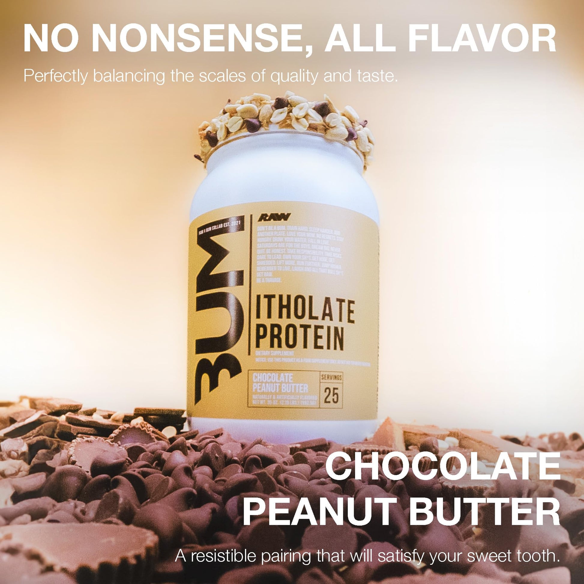 RAW Whey Isolate Protein Powder, Chocolate Peanut Butter (CBUM Itholate) - 100% Grass - AB Mystery