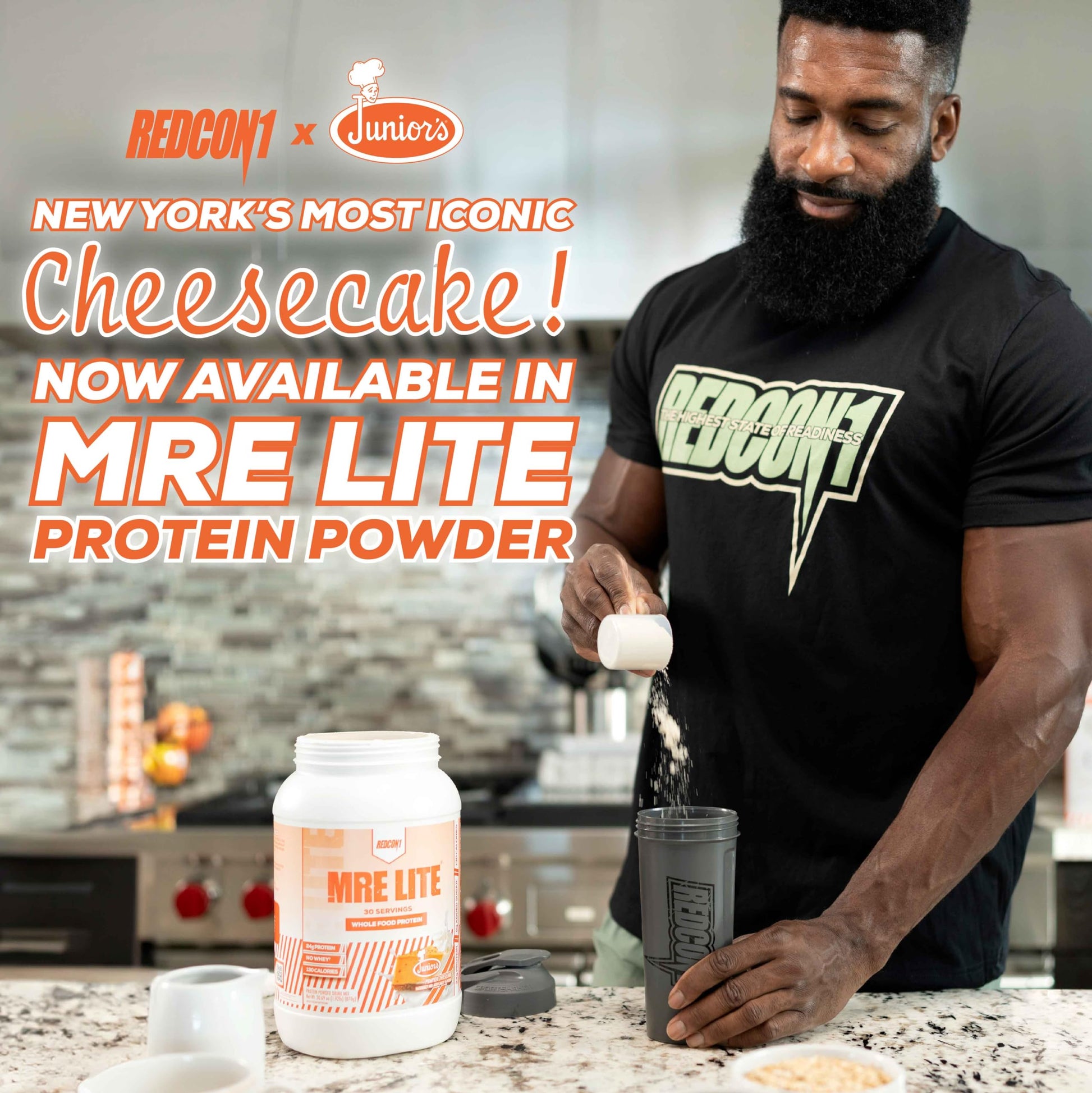 REDCON1 MRE Lite Whole Food Protein Powder, Juniors, Pumpkin Cheesecake - Low Carb - AB Mystery