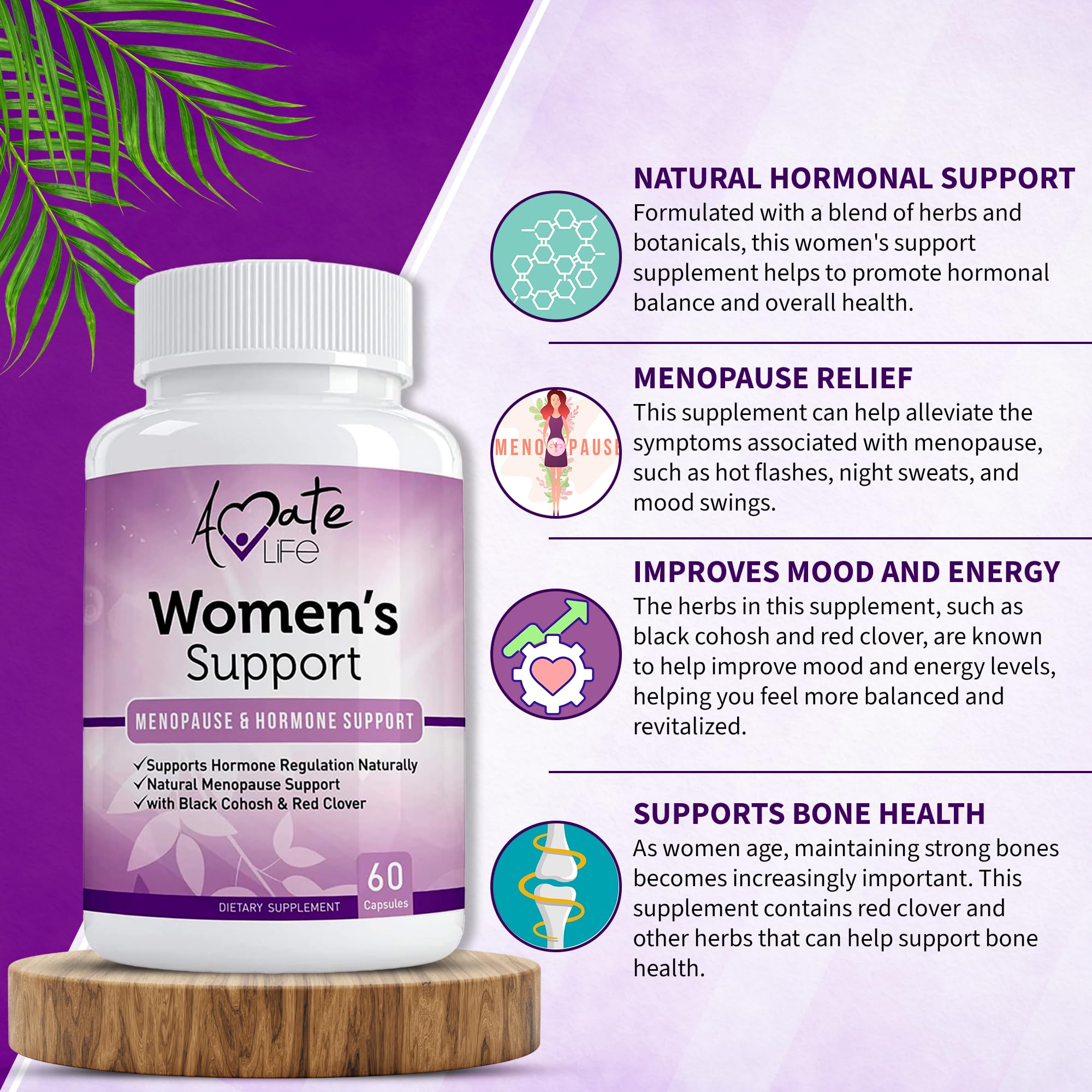 Women’s Support Supplement- Natural Hormone Regulation- Menopause Support Supplement- Estrogen Rich - AB Mystery
