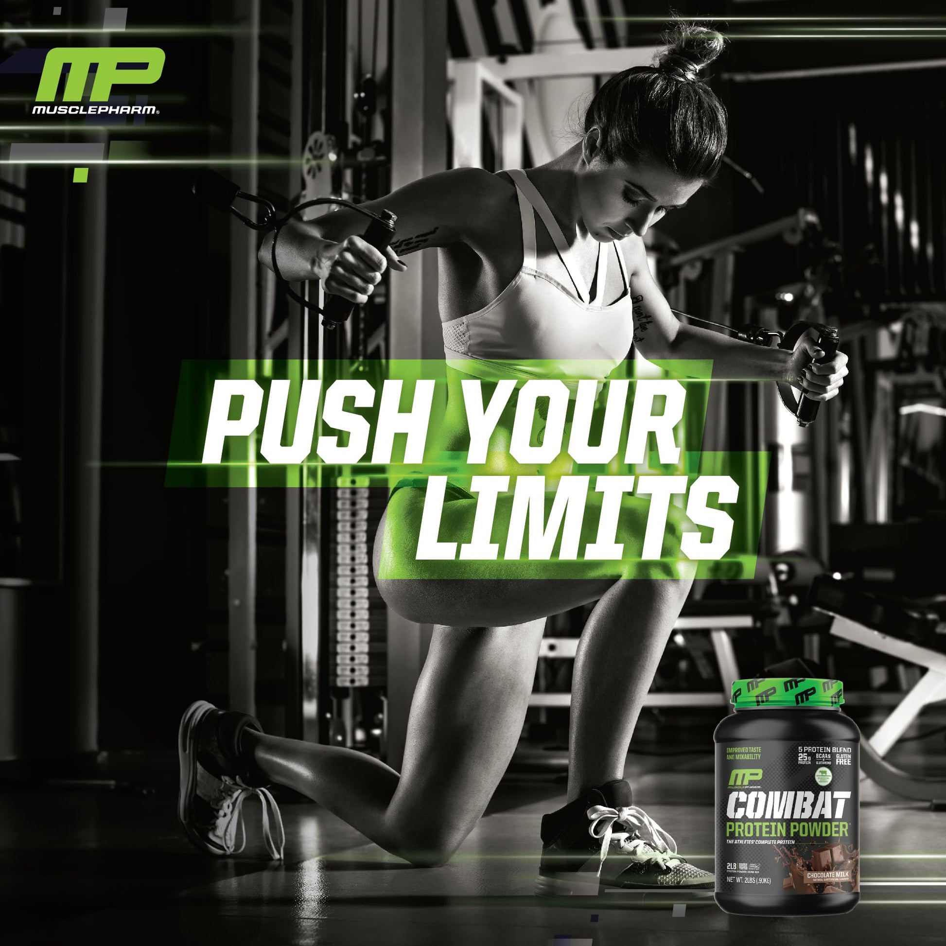Muscle Pharm Combat Protein Powder, Fuels Muscles for Productive Workouts, 5 Protein - AB Mystery